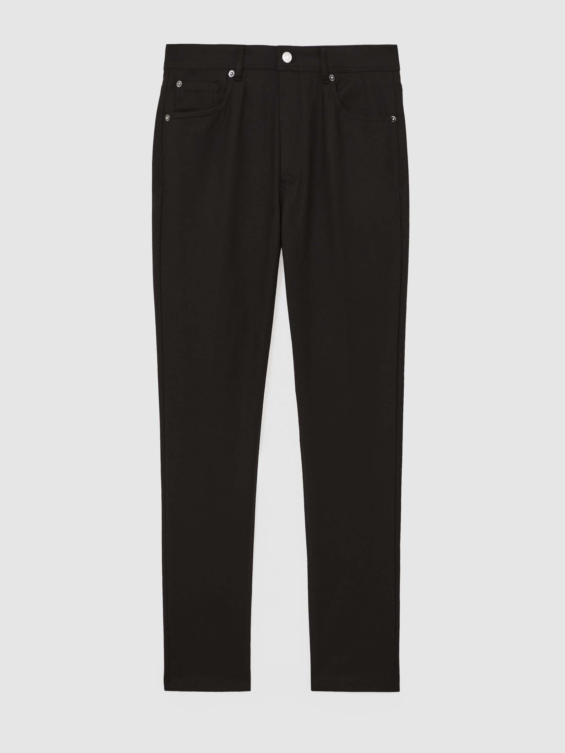 Slim-Fit Five-Pocket Trousers in Black - image 1