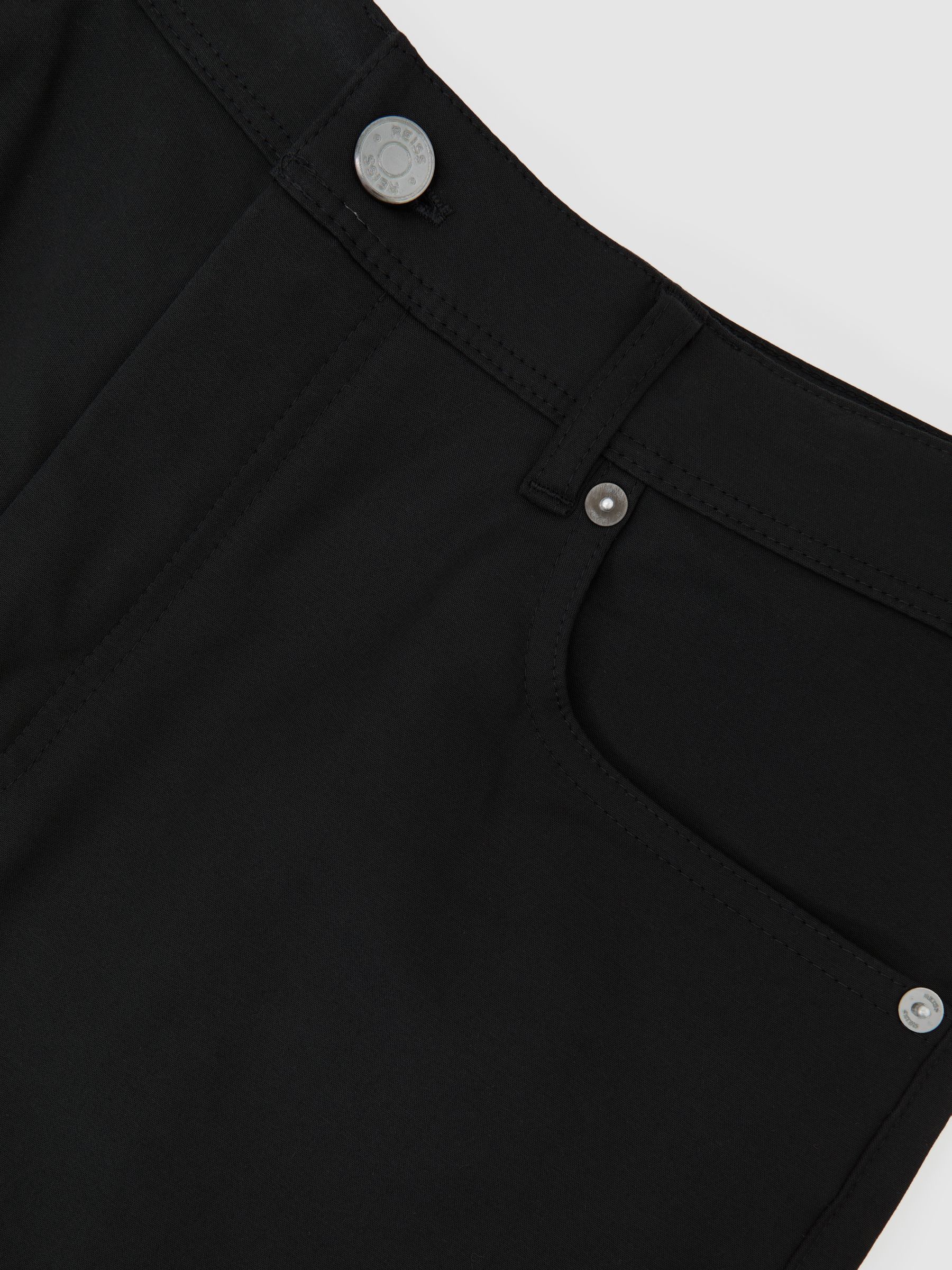 Slim-Fit Five-Pocket Trousers in Black - image 4