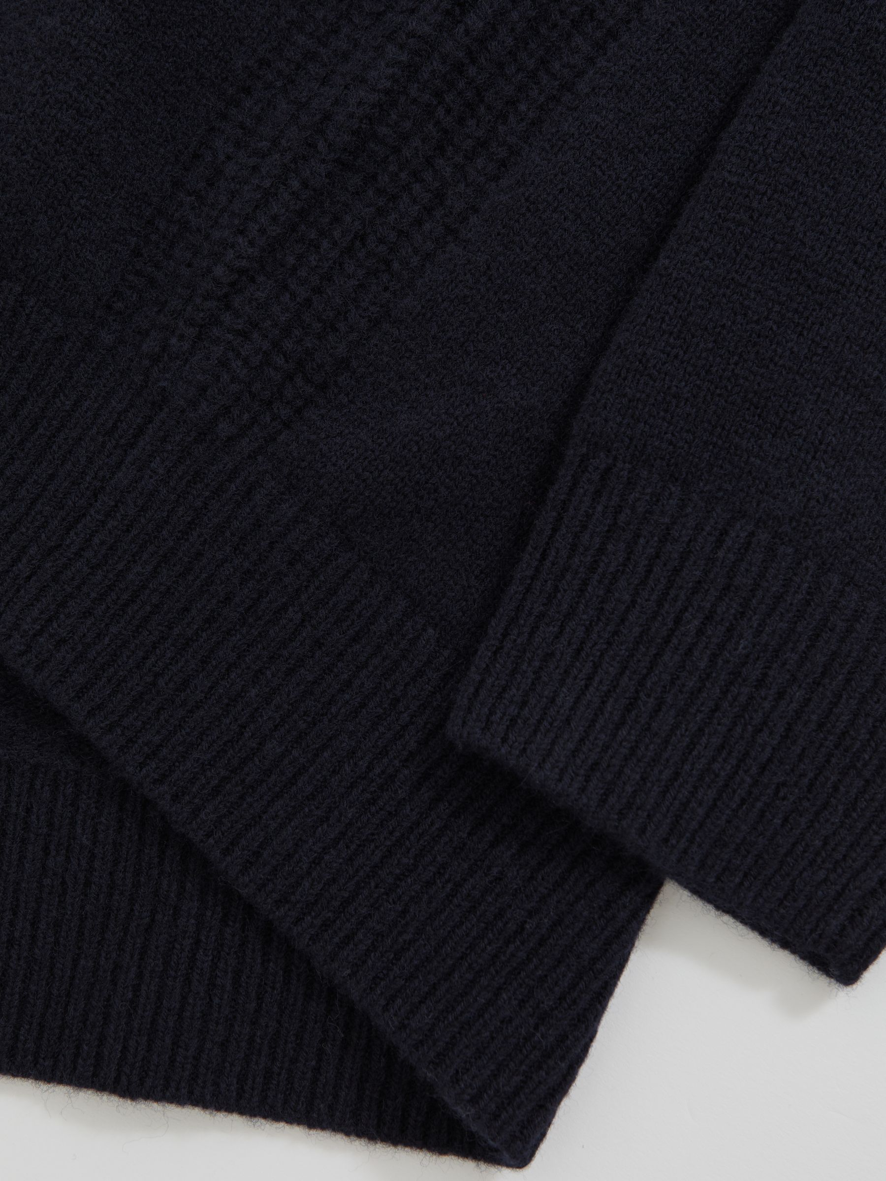 Wool-Cashmere Roll-Neck Jumper in Navy - image 3