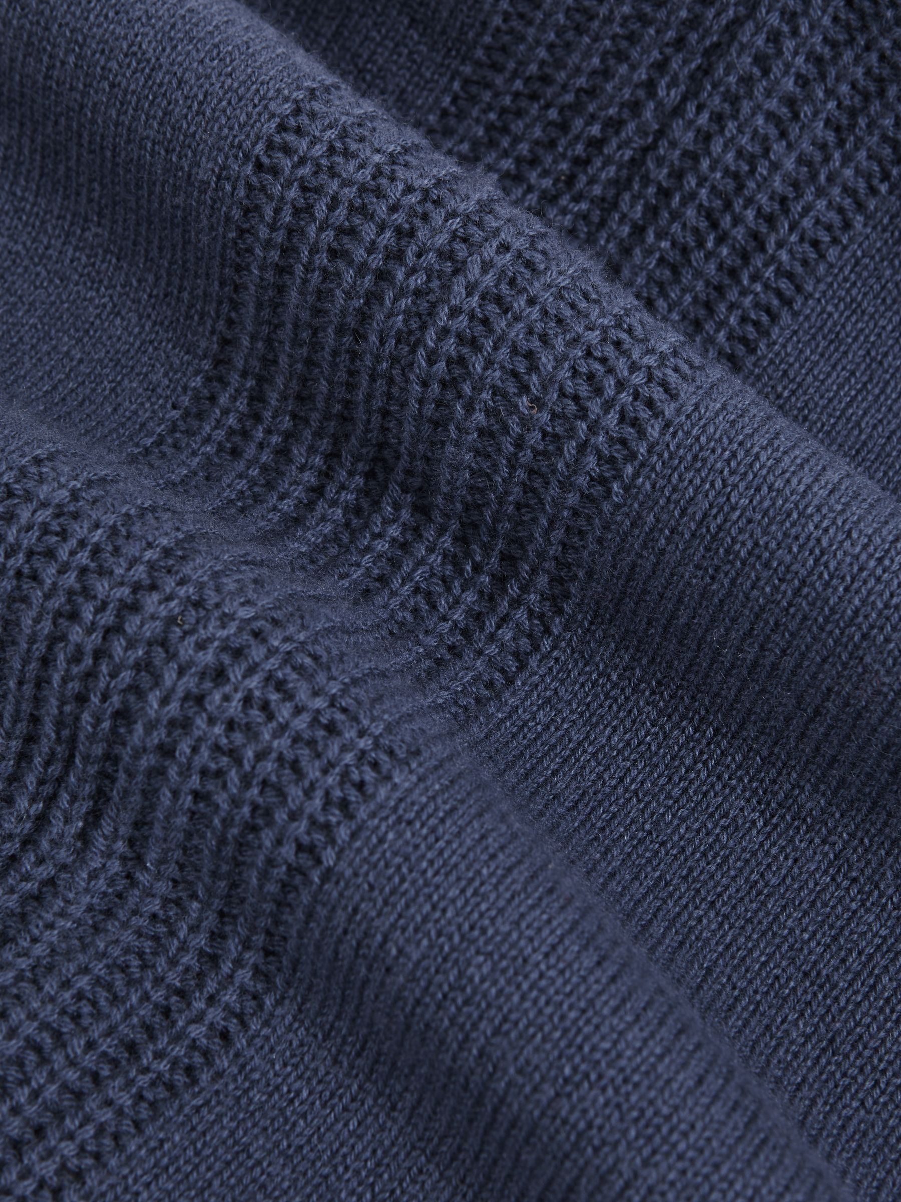 Wool-Cashmere Reverse-Seam Jumper in Oceanic Blue - Image 6 of 6