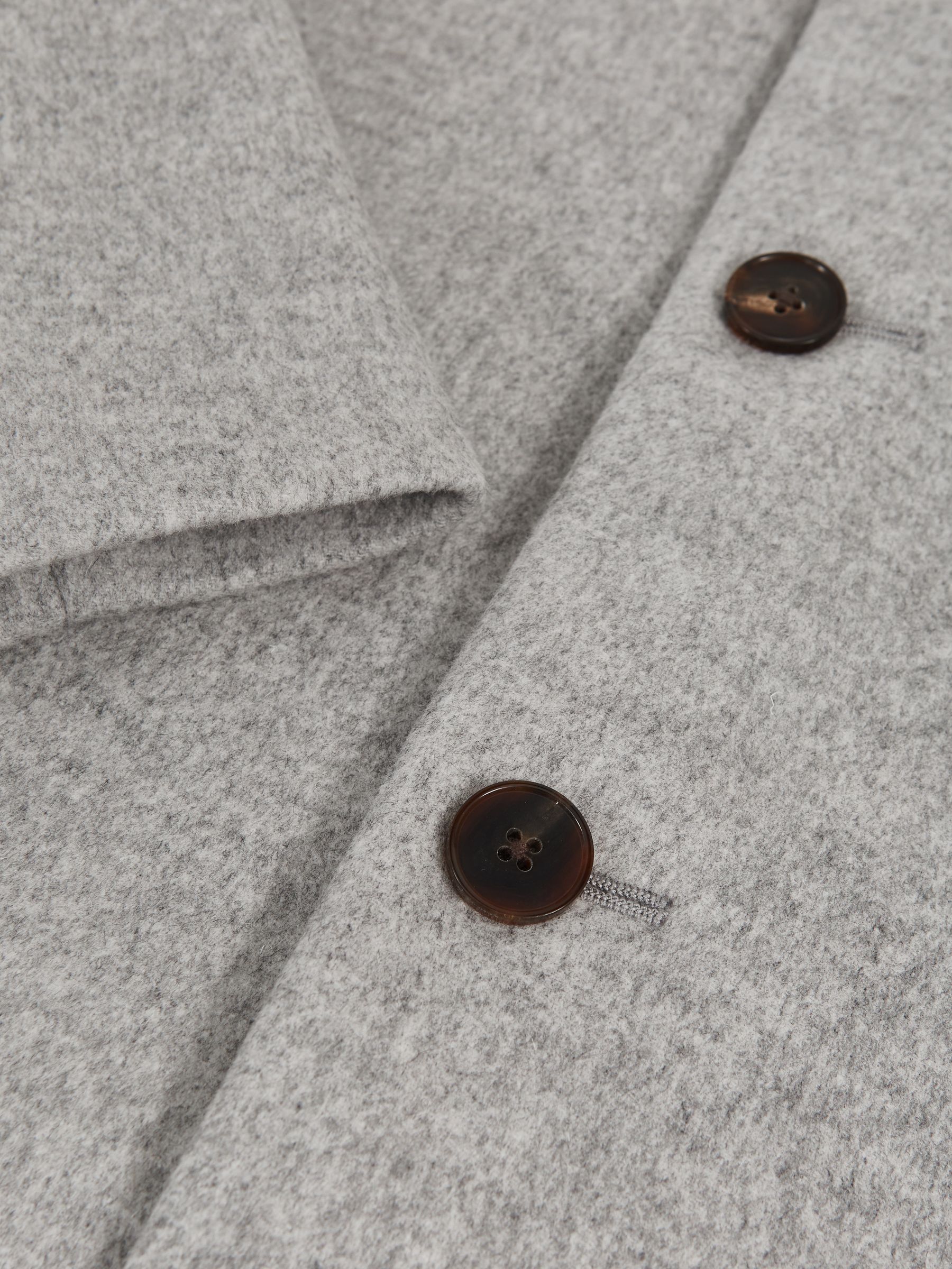 Wool-Blend Single-Breasted Overcoat in Soft Grey - image 3