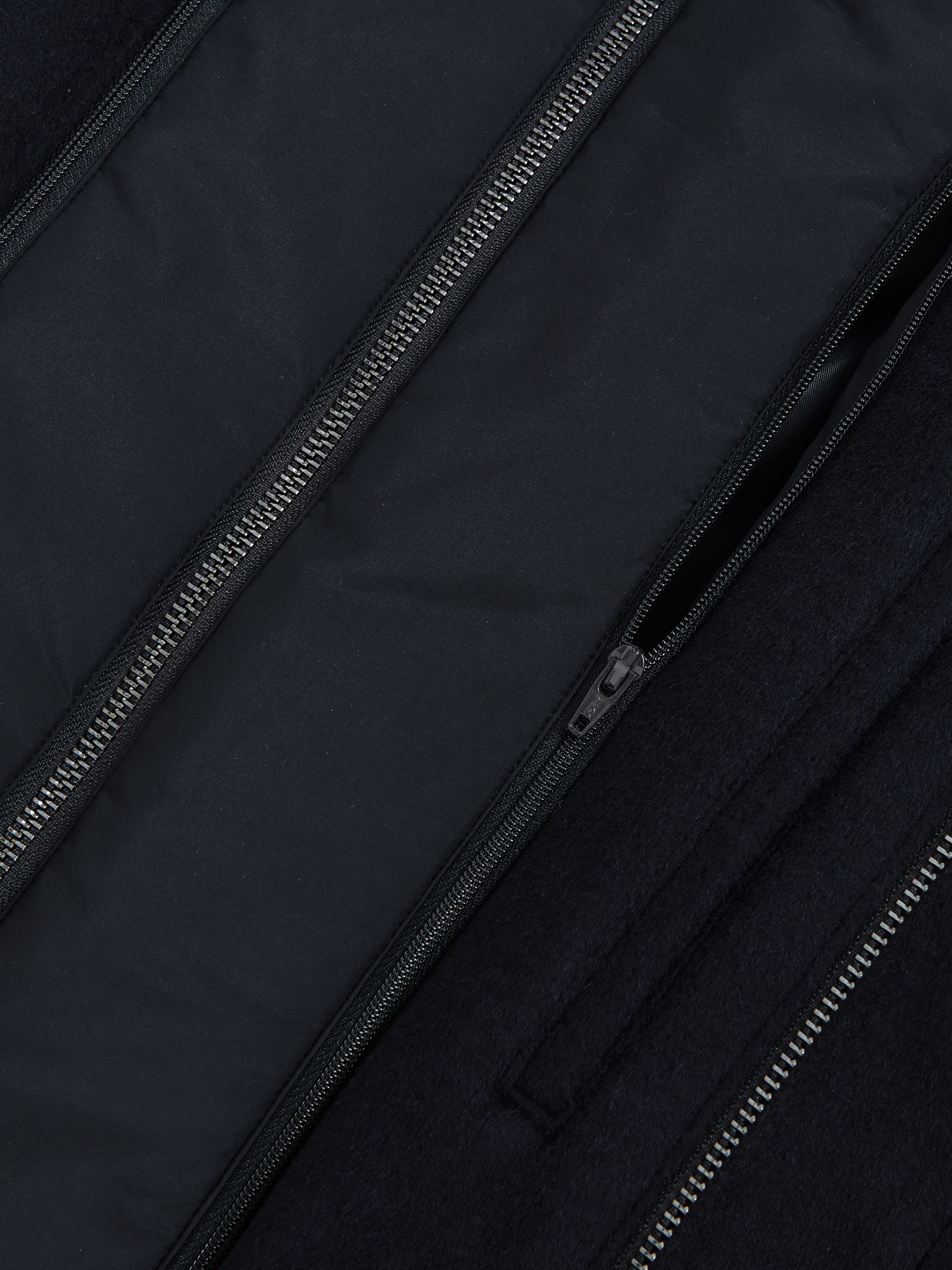 Wool-Blend Gilet-Insert Coat in Navy - image 4