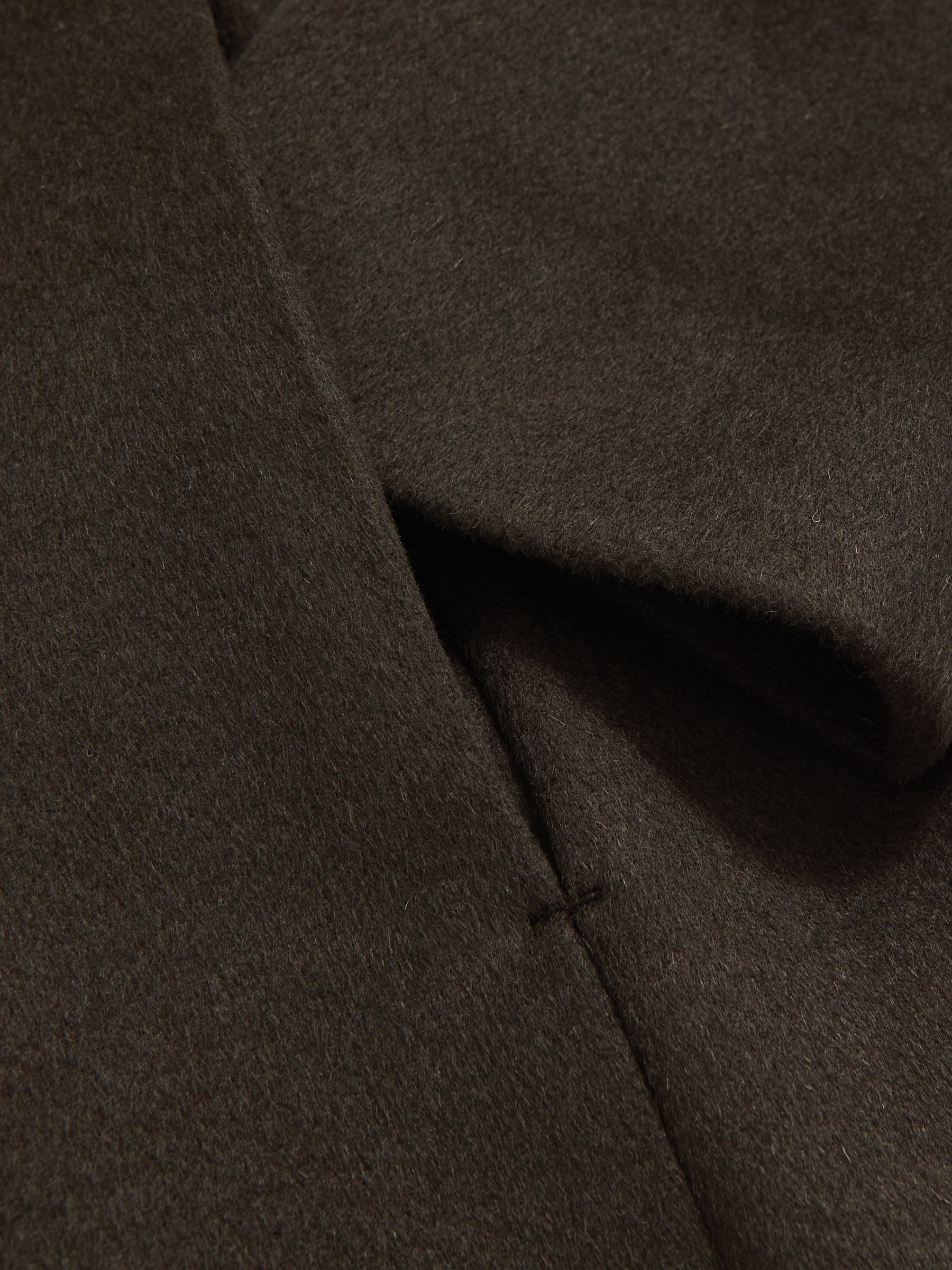 Wool-Blend Single-Breasted Overcoat in Dark Khaki Green - Image 6 of 6