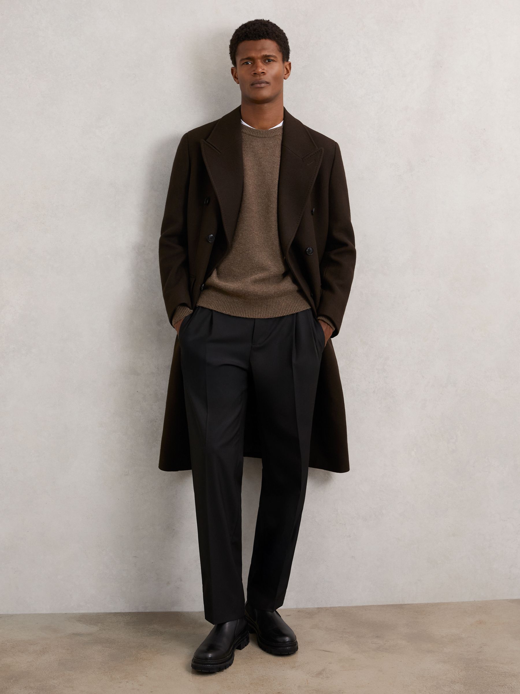 Wool-Cashmere Reverse-Seam Jumper in Pecan Brown - image 5