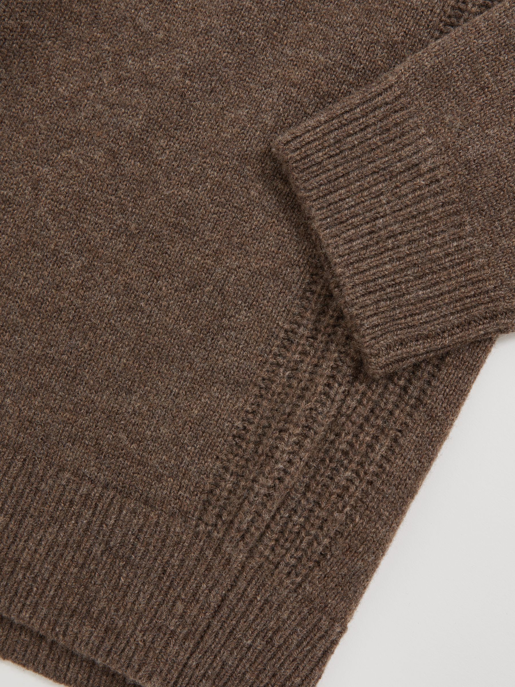Wool-Cashmere Reverse-Seam Jumper in Pecan Brown - image 3