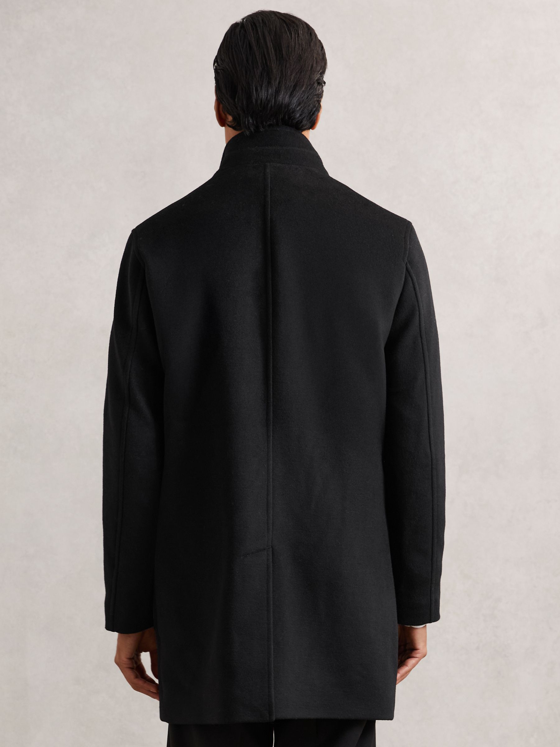 Wool-Blend Gilet-Insert Coat in Black - image 5