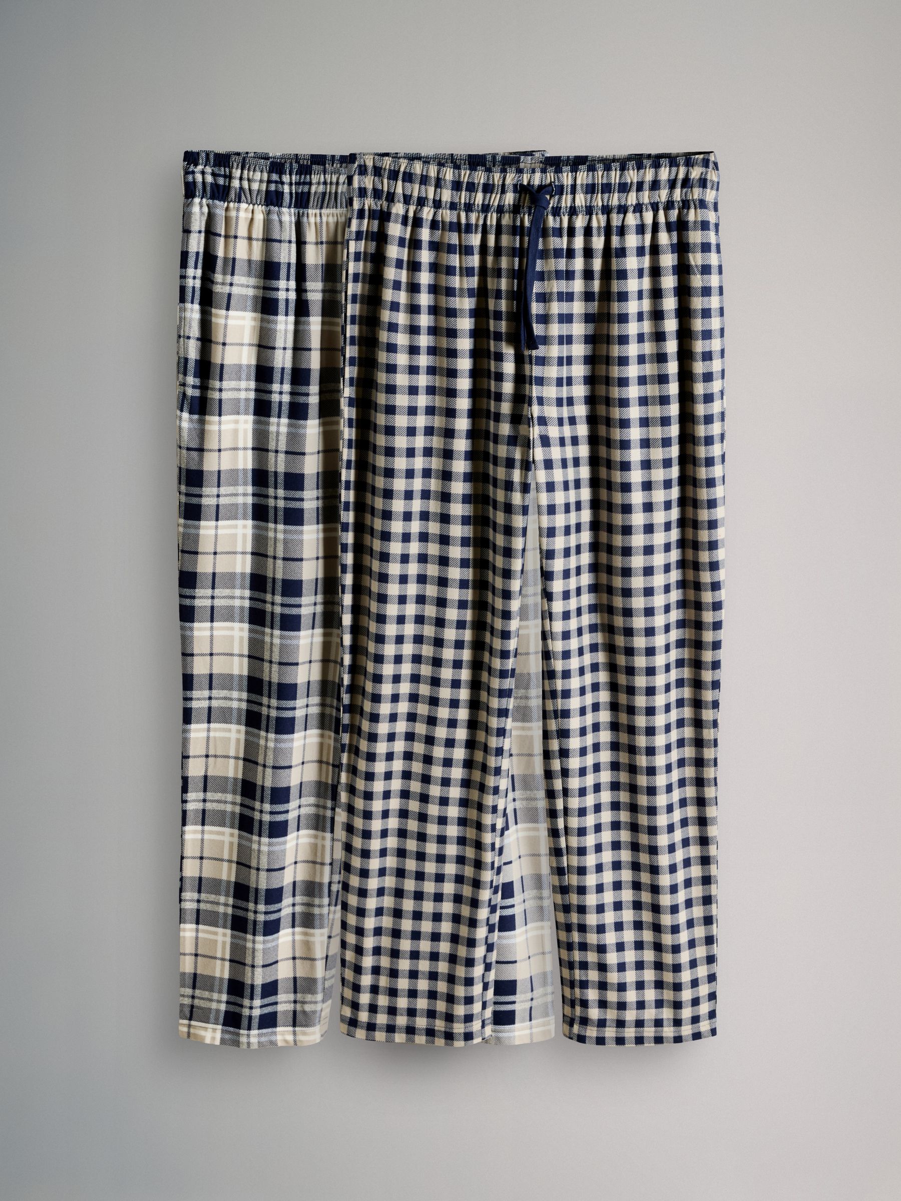 2 Pack Wide Leg Supersoft Lounge Pants Navy/Grey - Image 1 of 7