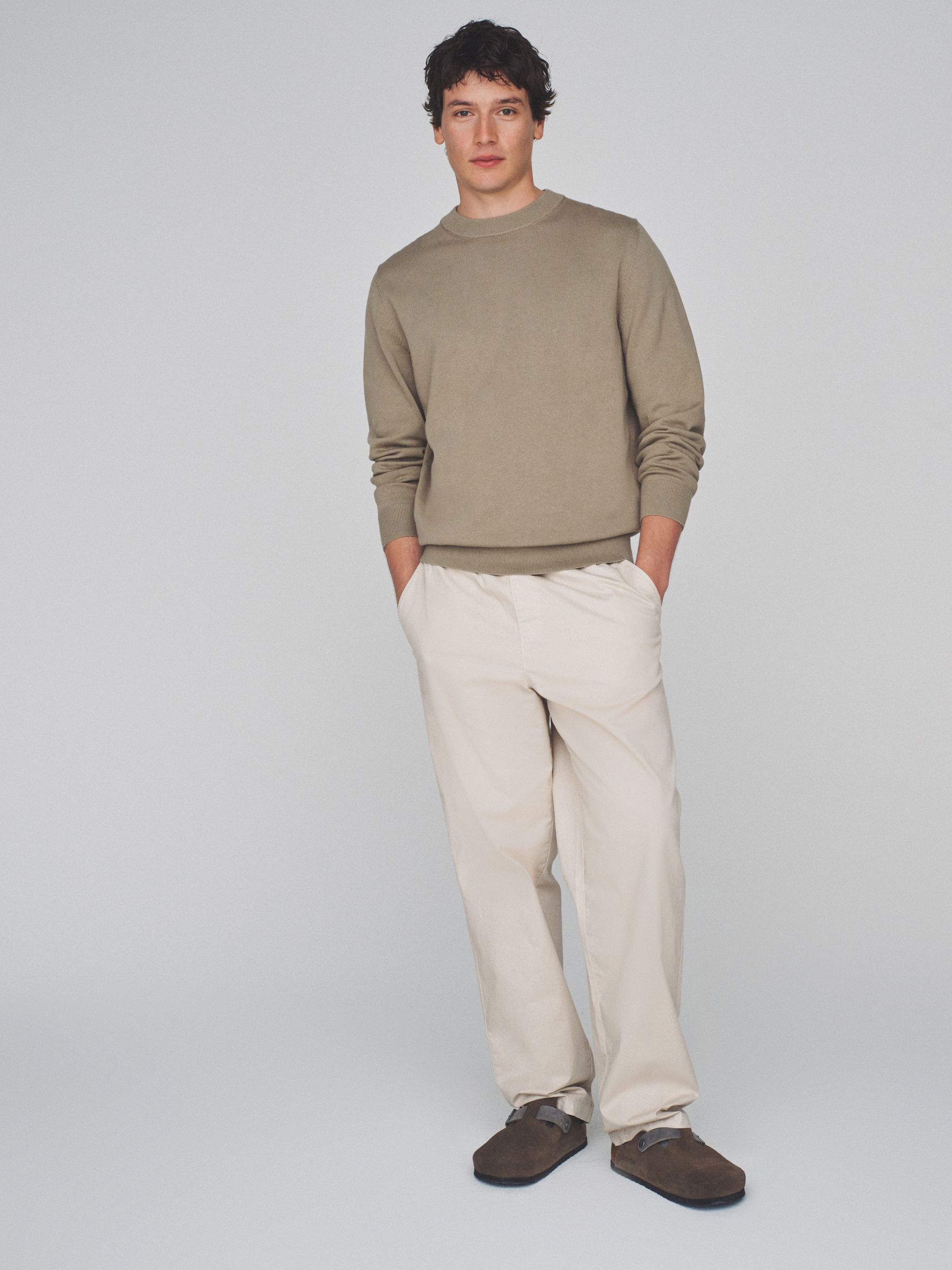 Fine Gauge Cotton Crew Neck Jumper Blue/Green 3 Pack - Image 2 of 6 Fine Gauge Cotton Crew Neck Jumper Blue/Green 3 Pack - Image 2 of 6