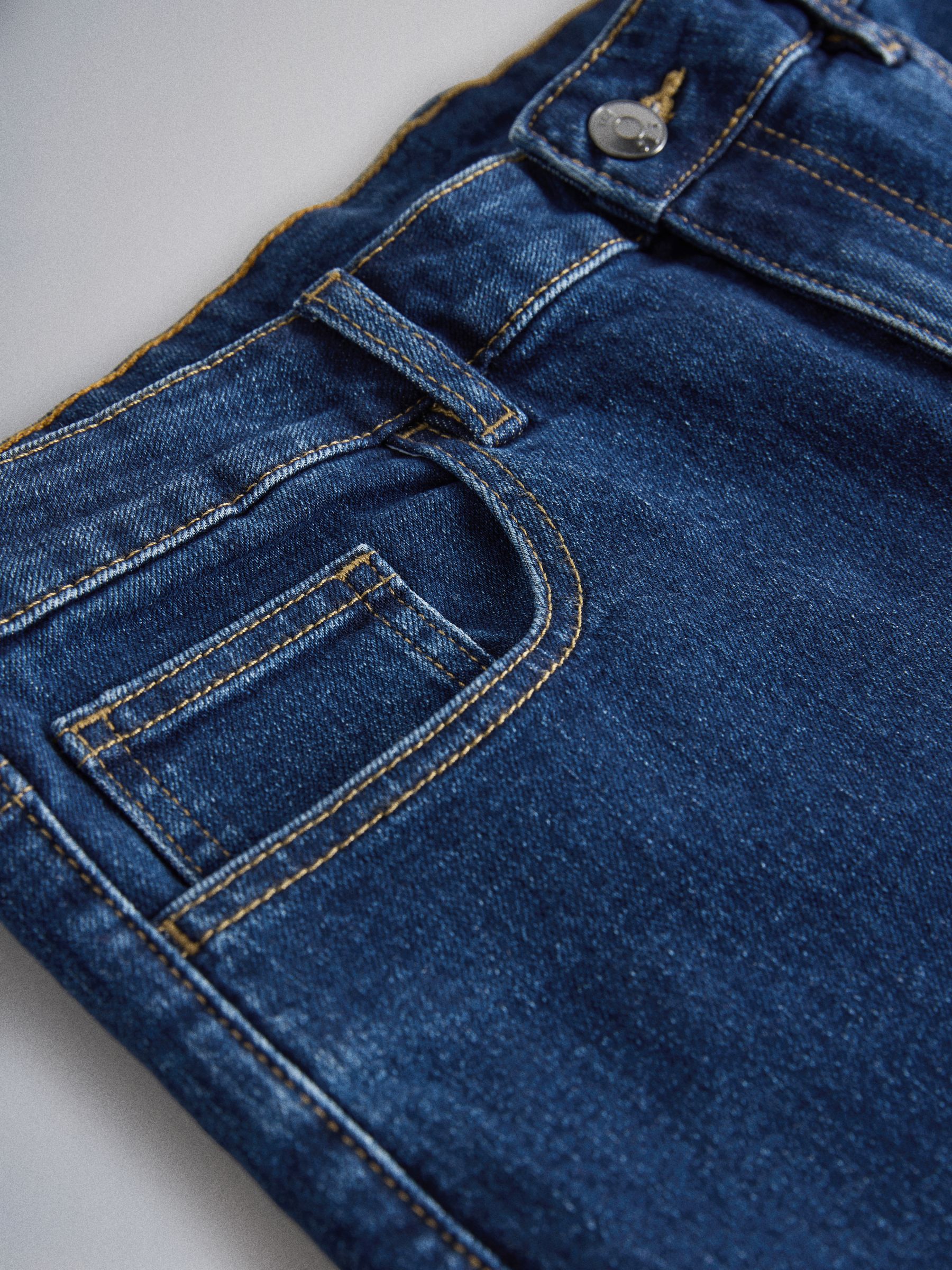 2 Pack Cropped Flared Jeans Black/Mid Blue Denim - Image 5 of 6