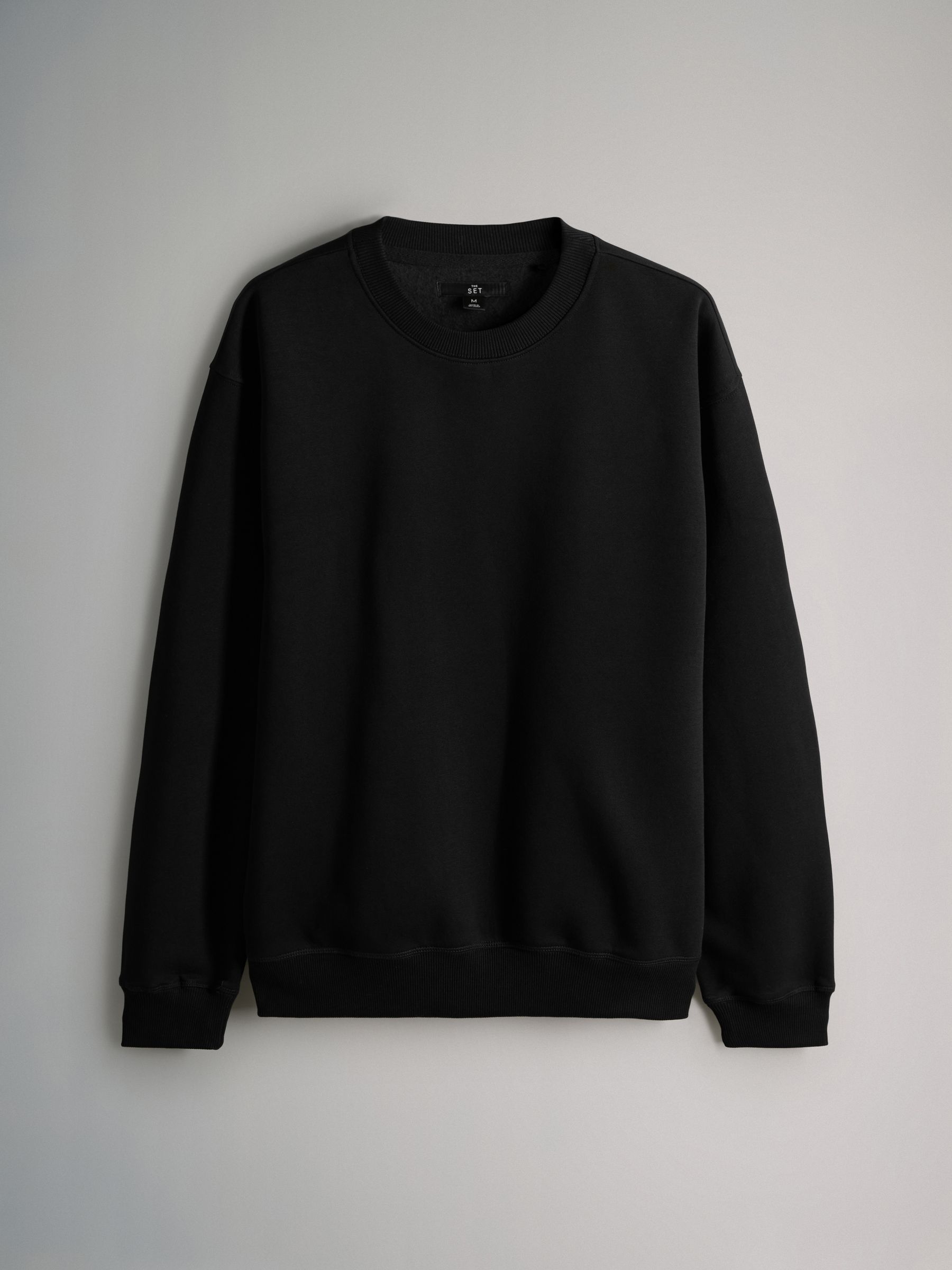 Black/Grey Crew Neck Relaxed Fit Sweatshirts 2 Pack - Image 3 of 3 Black/Grey Crew Neck Relaxed Fit Sweatshirts 2 Pack - Image 3 of 3