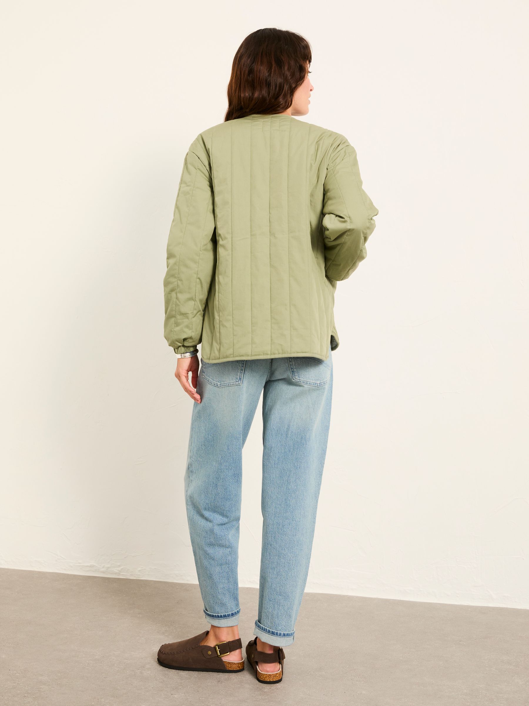 Raya Sage Green Quilted Jacket - Image 2 of 6 Raya Sage Green Quilted Jacket - Image 2 of 6