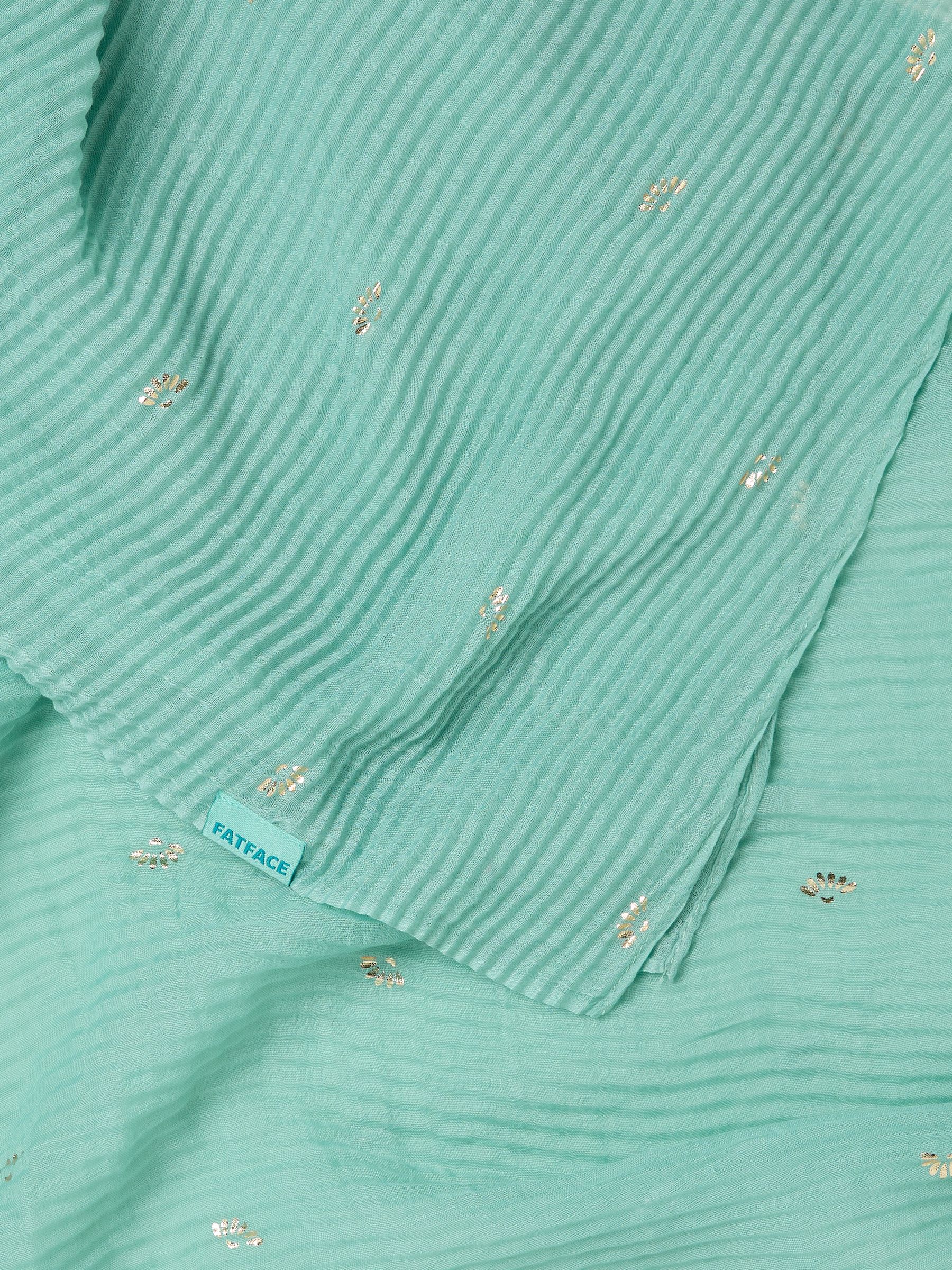 Green Foil Printed Crinkle Scarf - Image 2 of 2