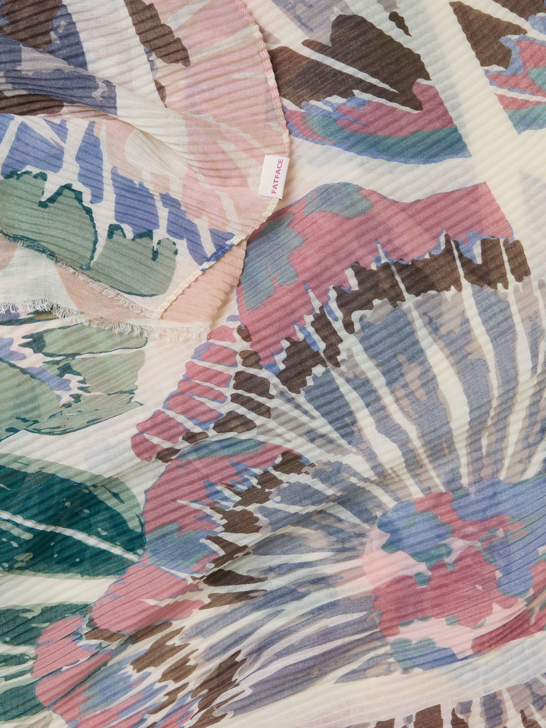 Multi Floral Crinkle Lightweight Scarf - Image 3 of 3 Multi Floral Crinkle Lightweight Scarf - Image 3 of 3