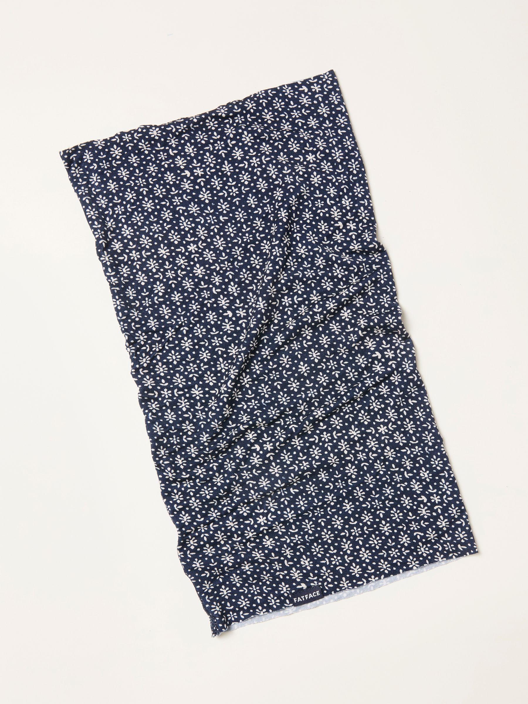 Navy Blue Woodblock Print Multi Snood - Image 2 of 2