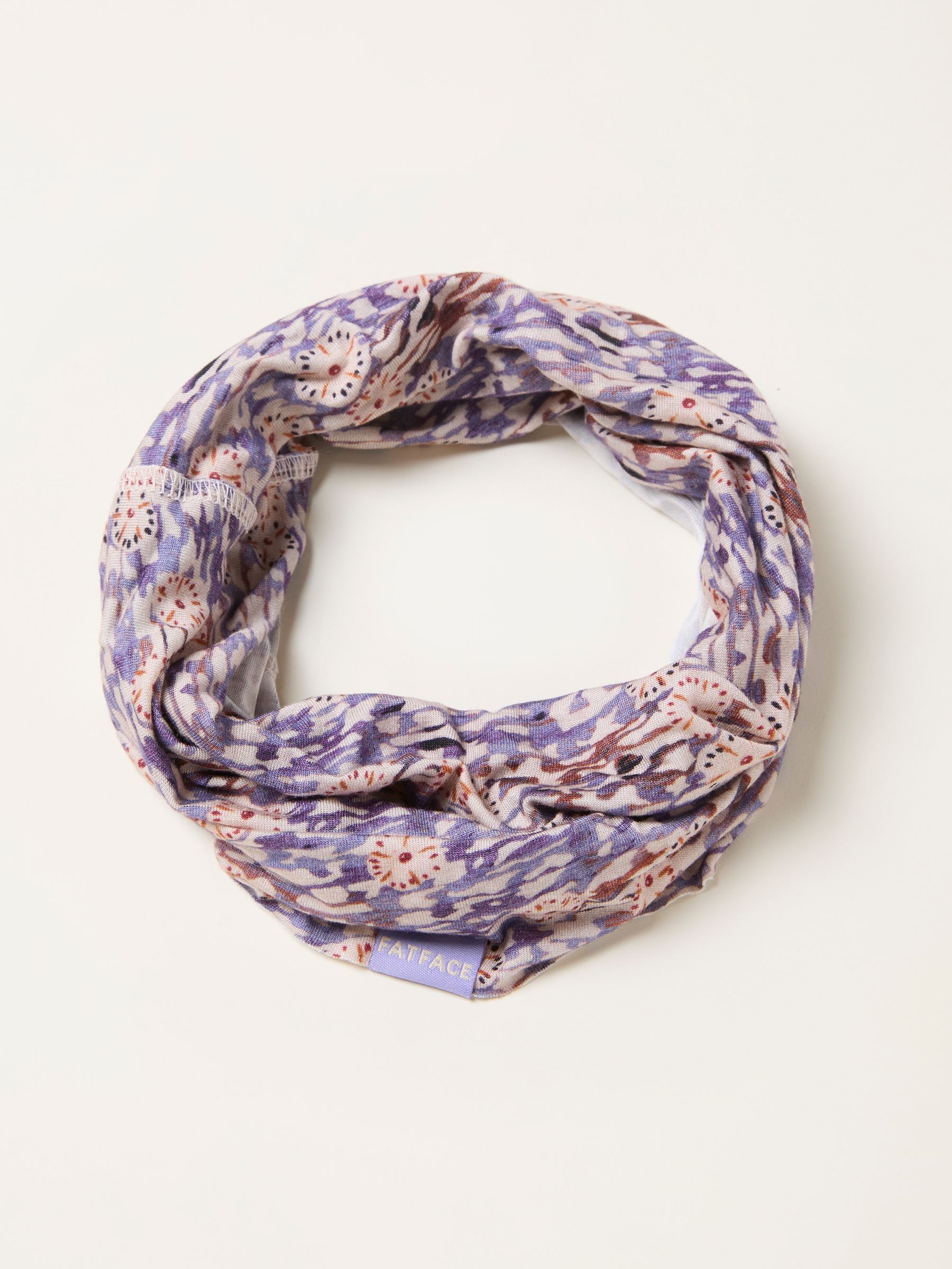 Purple Oriental Floral Print Multi Snood - Image 1 of 2