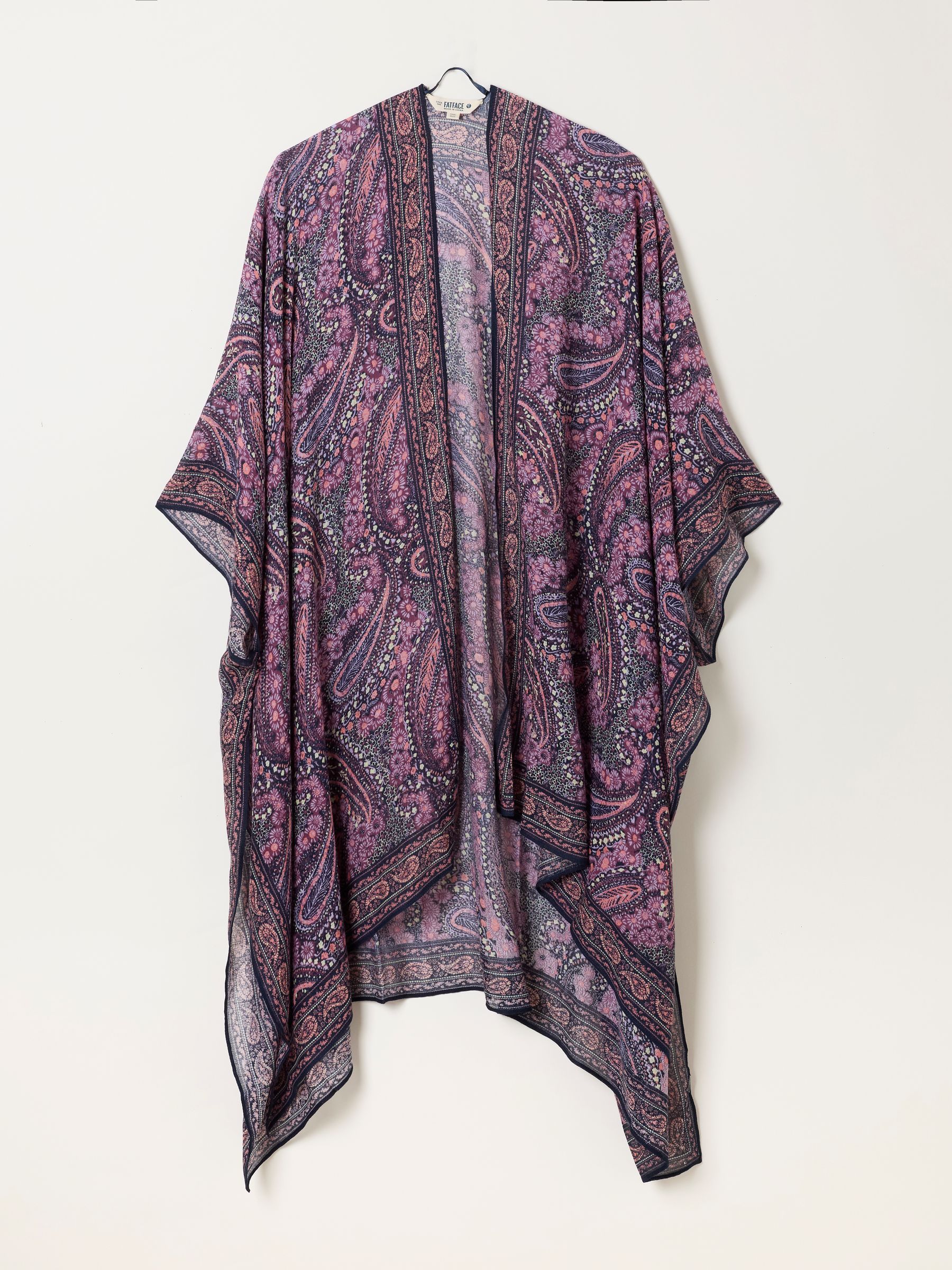Purple Paisley Printed Kimono - Image 5 of 5