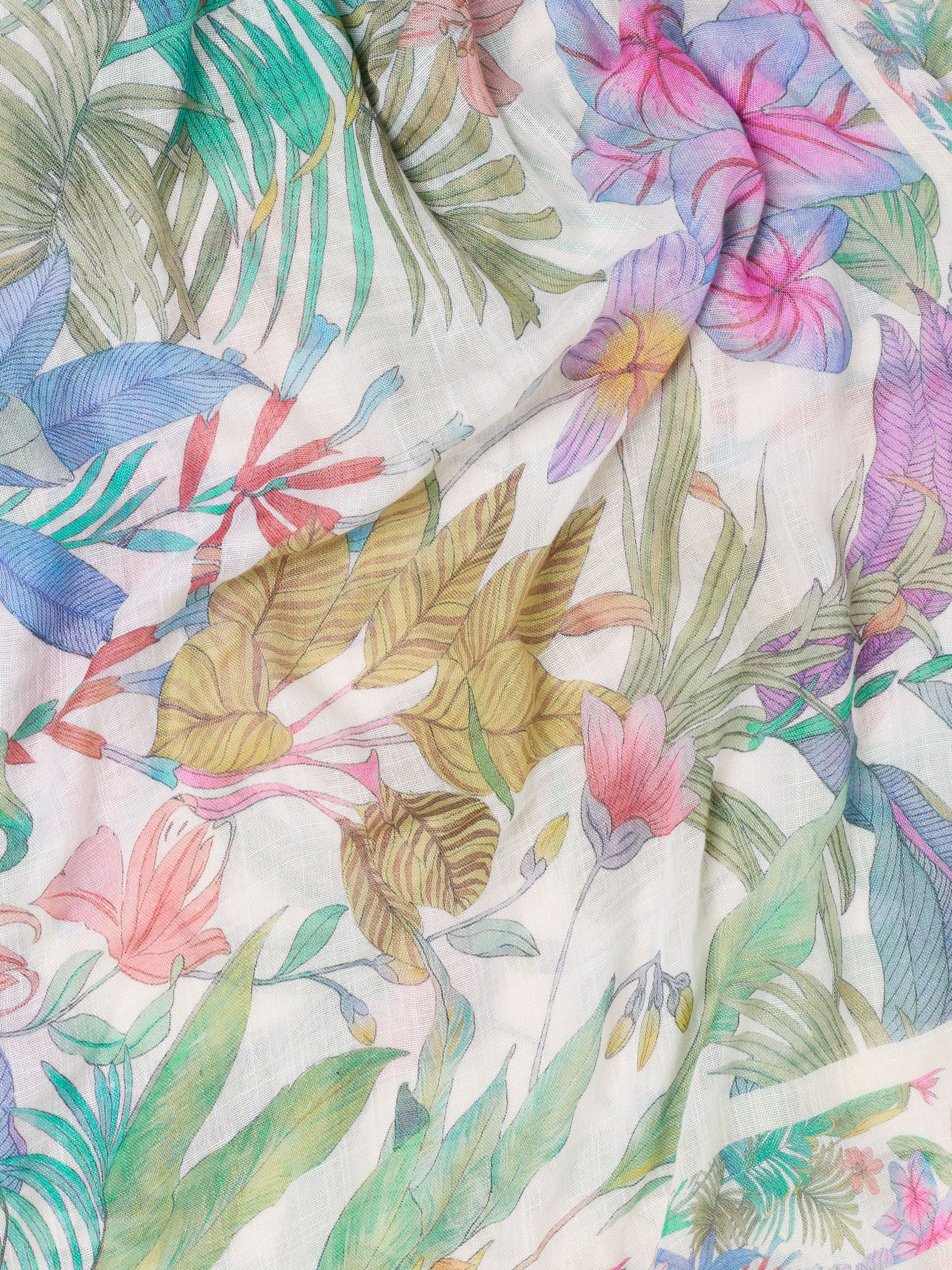 Multi Tropical Printed Multi Use Scarf - Image 4 of 4