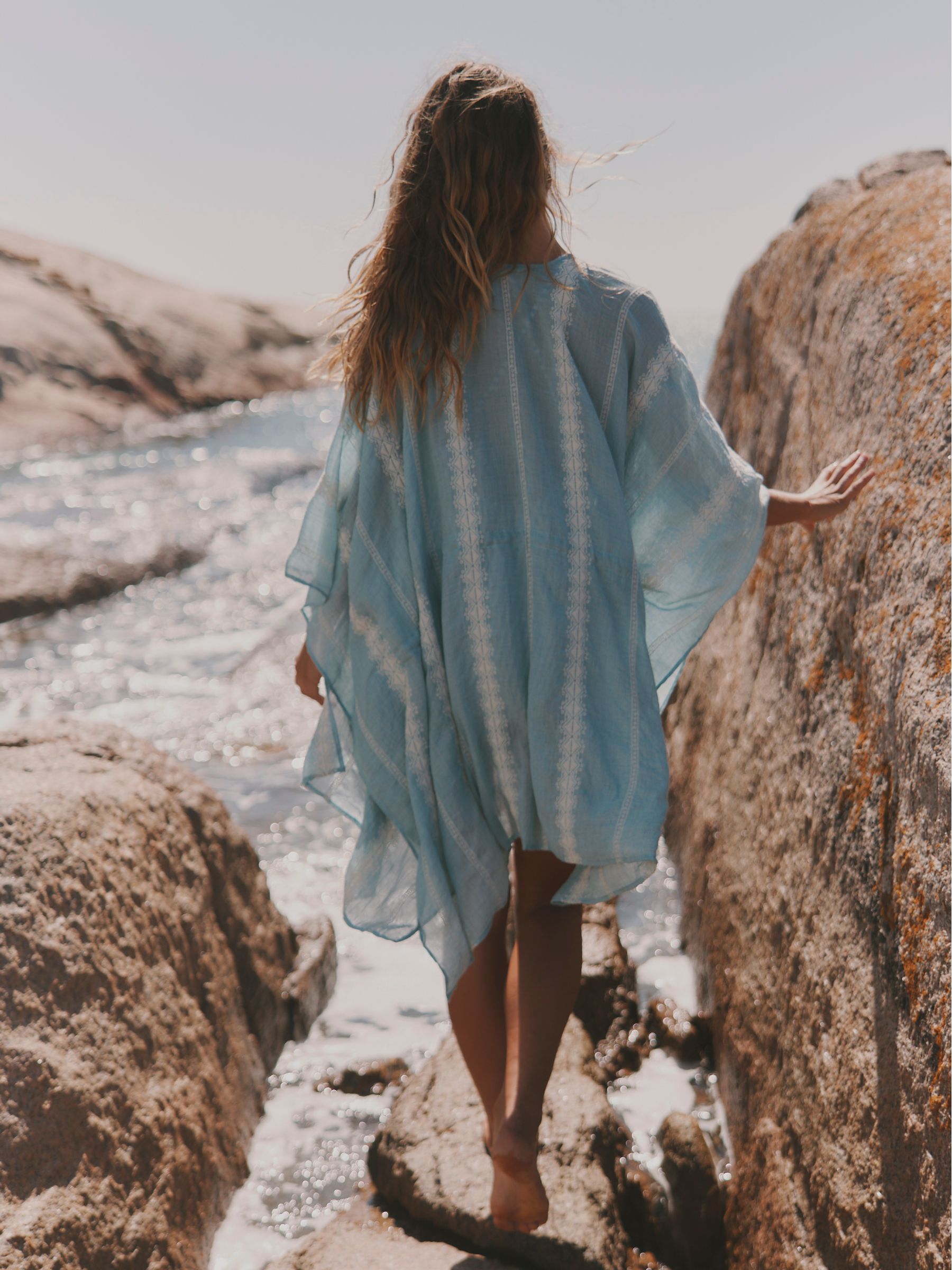 Blue Embroidered Kimono - Image 2 of 3