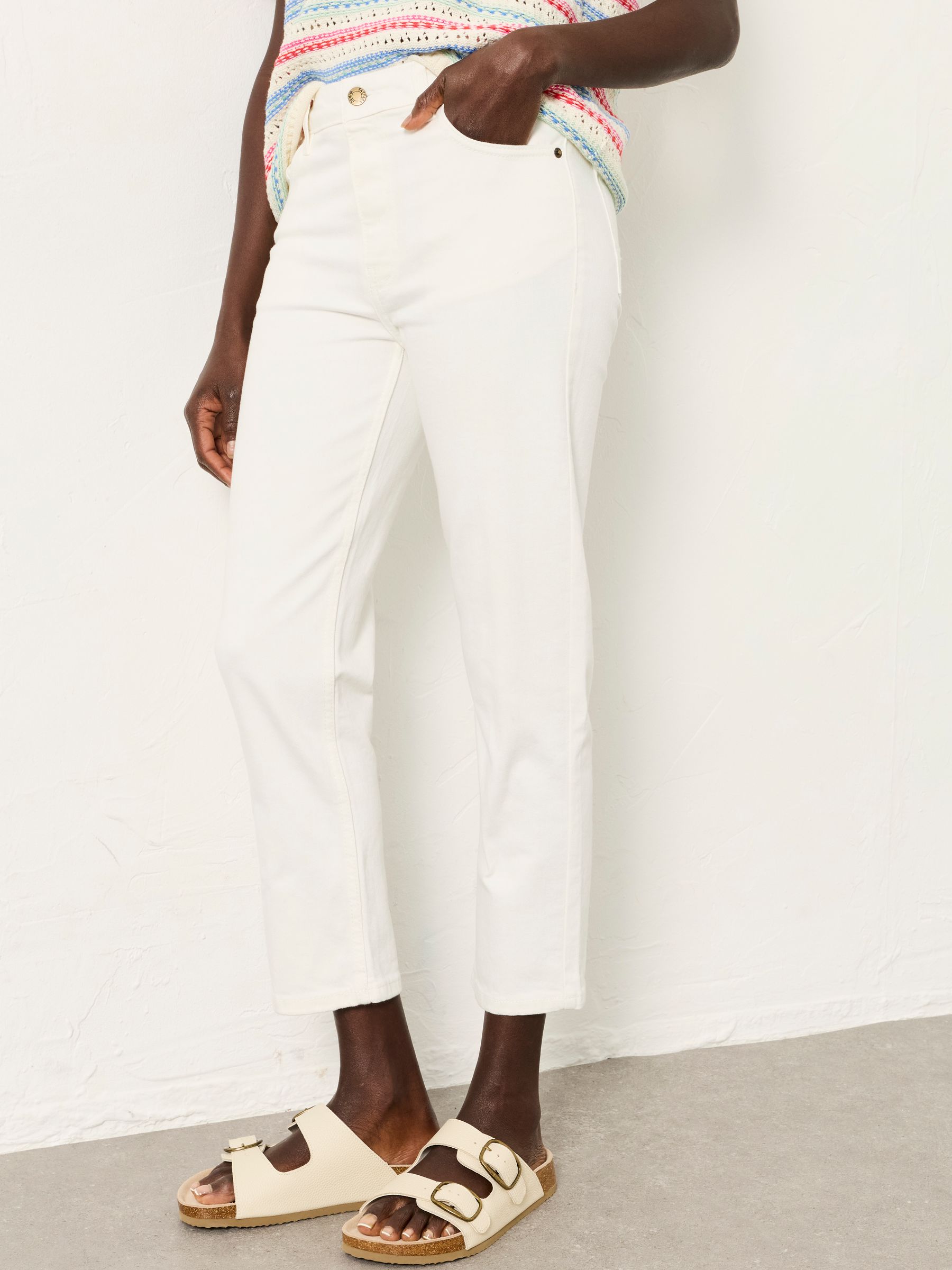 Whitby White Slim Capri Jeans - Image 1 of 7
