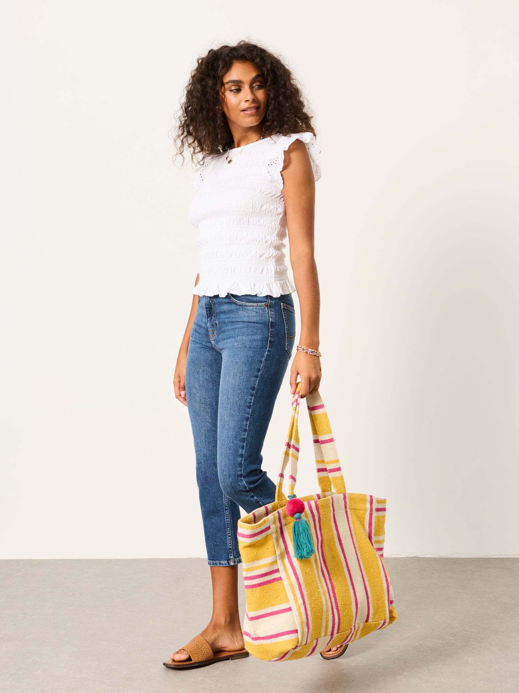 Whitby Blue Denim Slim Capri Jeans - Image 5 of 7