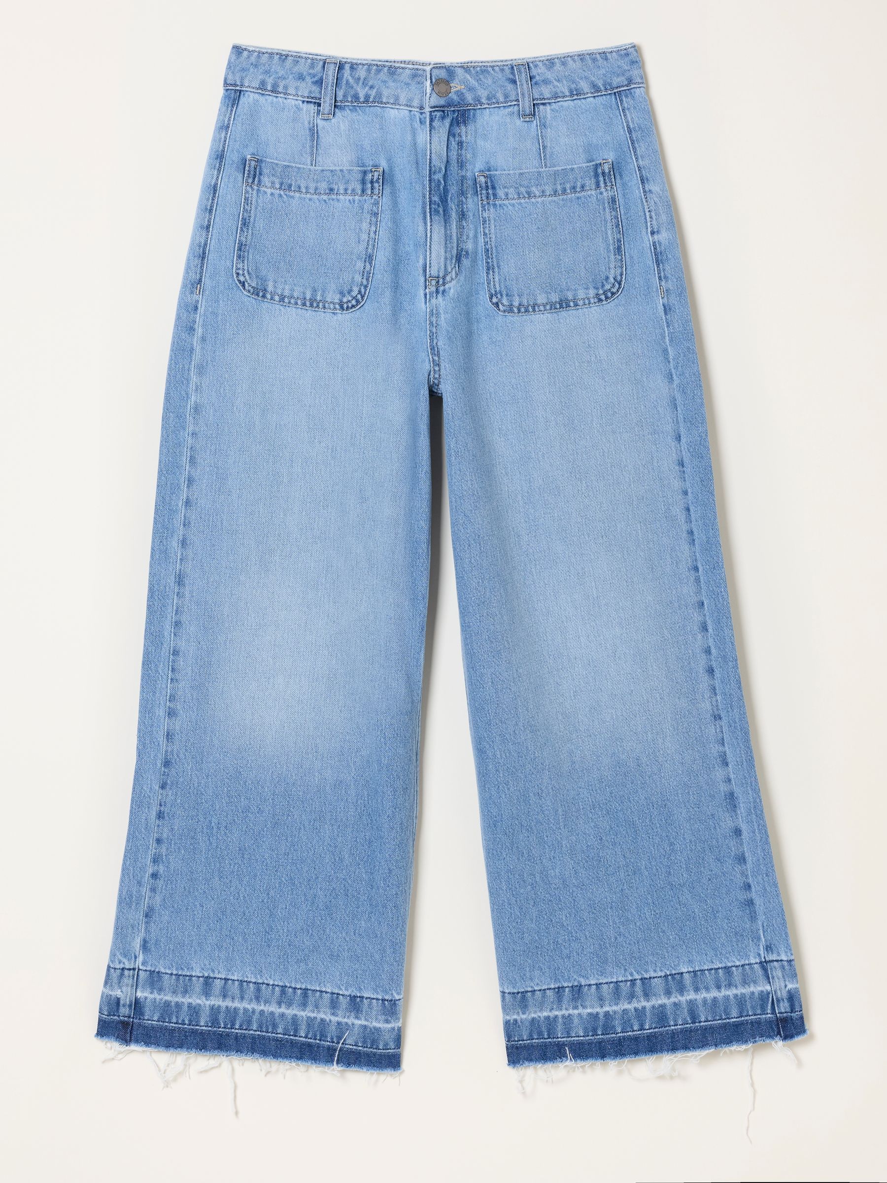 Hettie Light Blue Wide Leg Crop Jeans - Image 8 of 9