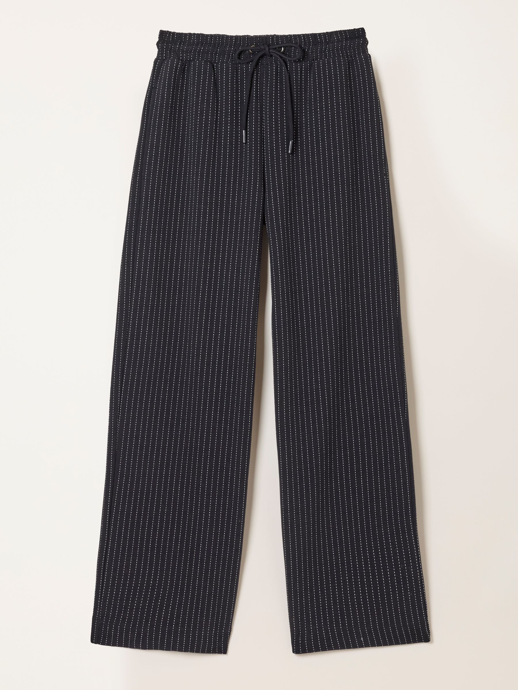 Black Jersey Stripe Wide Leg Trousers - Image 12 of 12