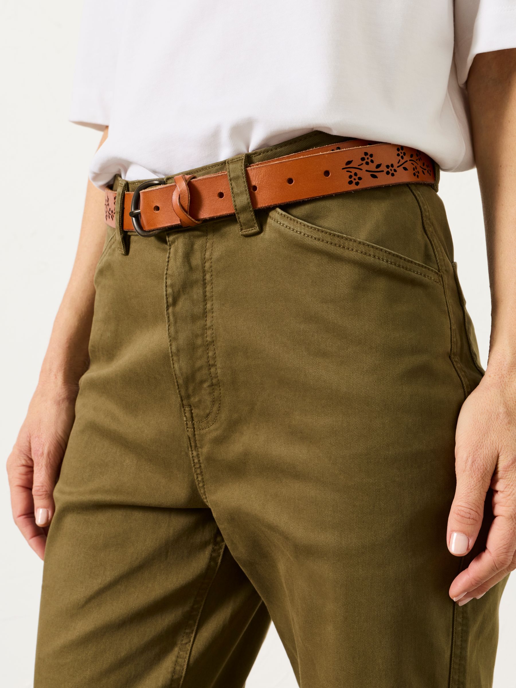 Bella Khaki Green Tapered Chino Trouser - Image 5 of 5