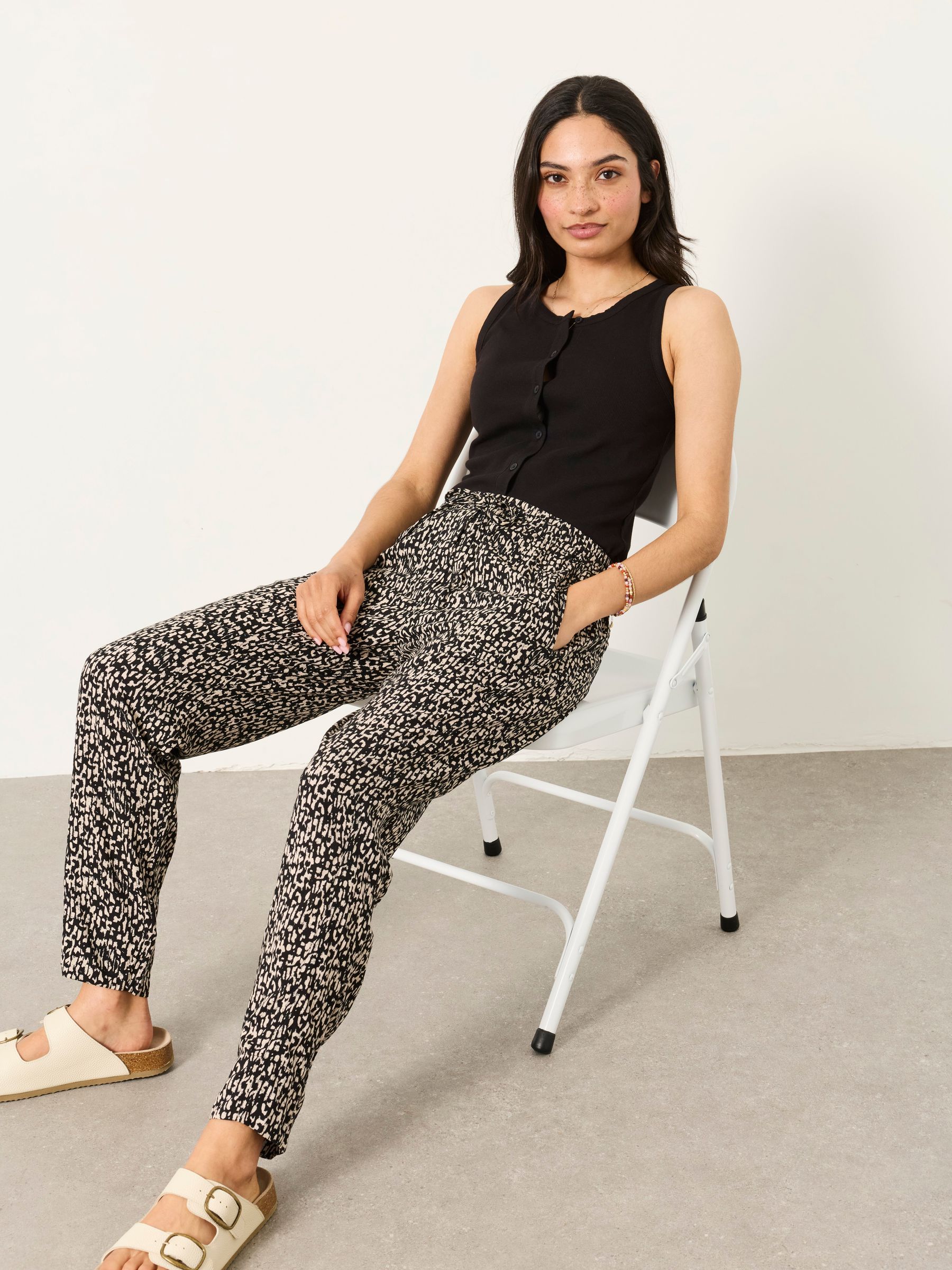 Mono Texture Tapered Trousers - Image 7 of 8