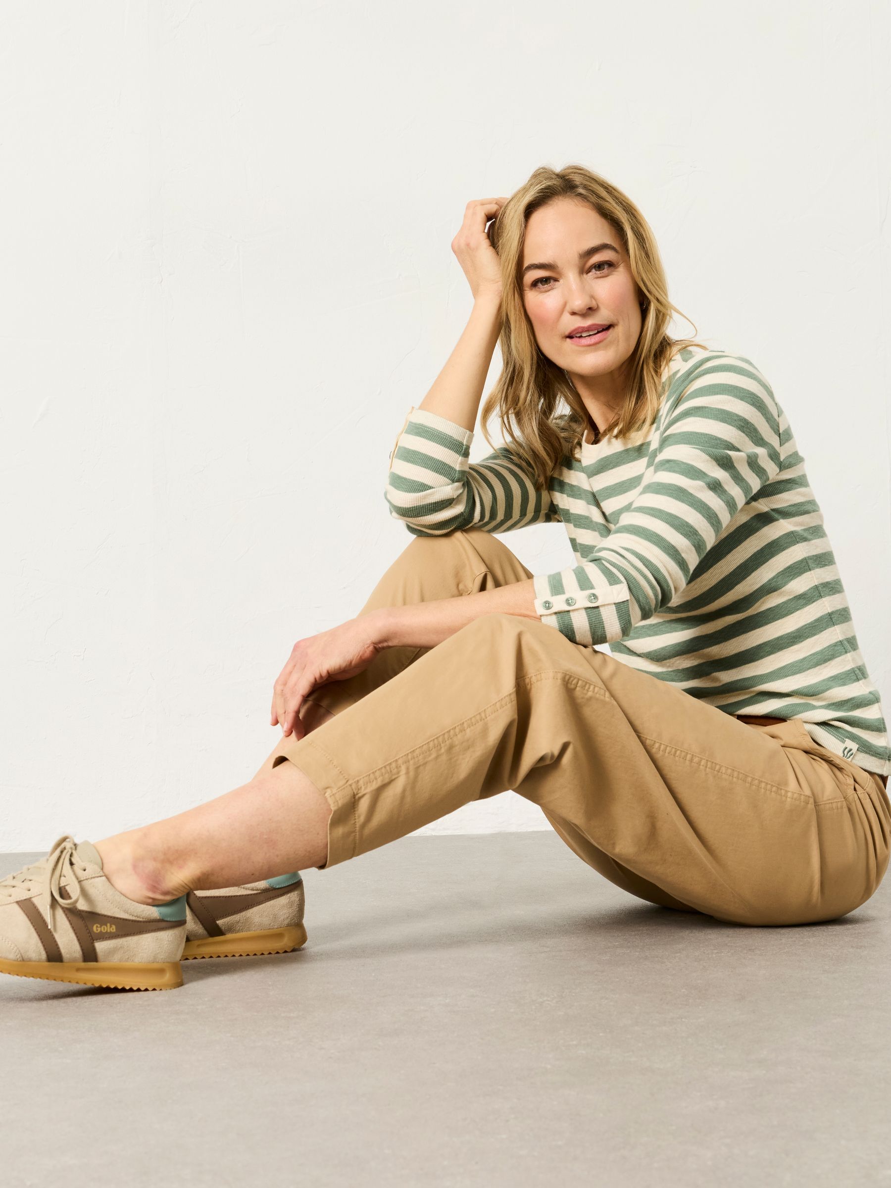 Blazey Stone Tapered Chino Trousers | FatFace USA