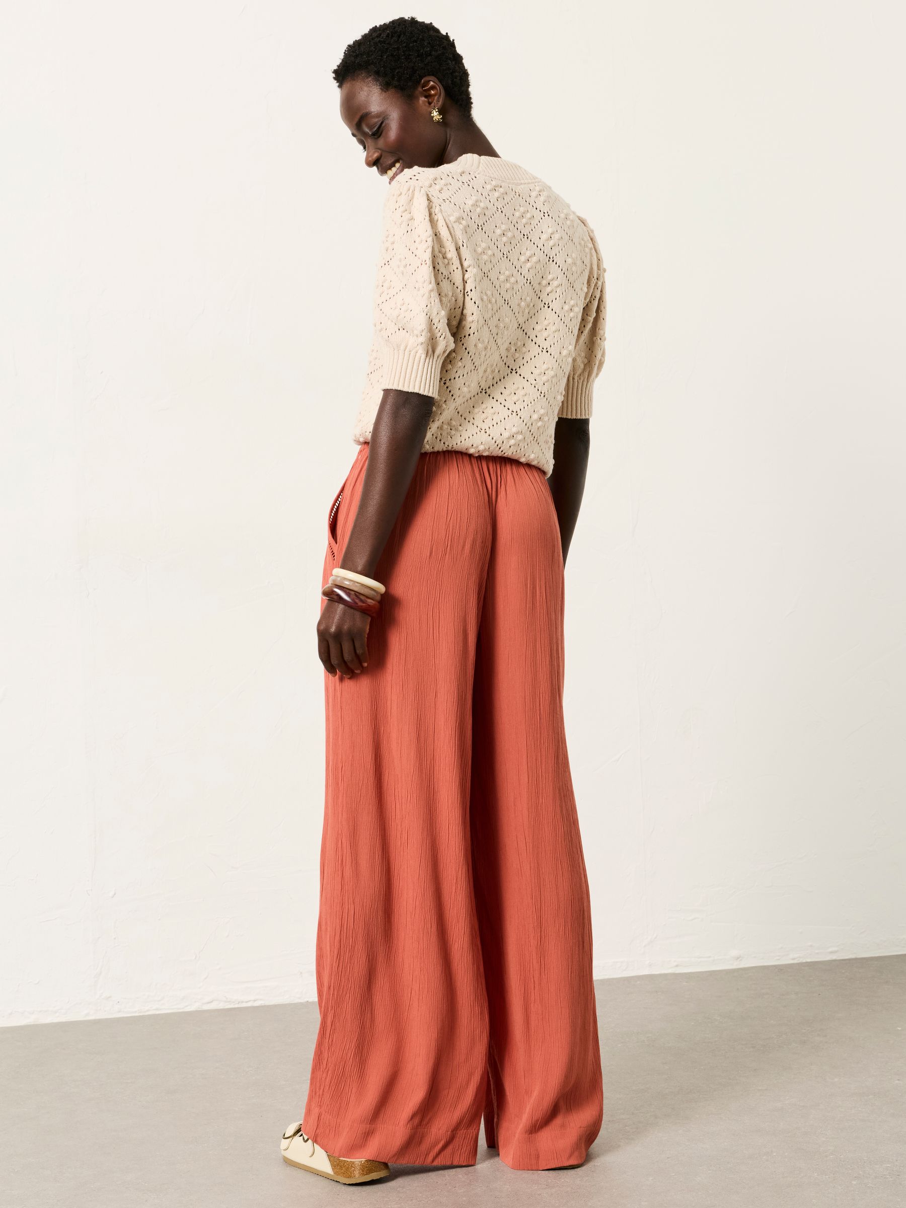 Melissa Orange Palazzo Trousers - Image 2 of 6