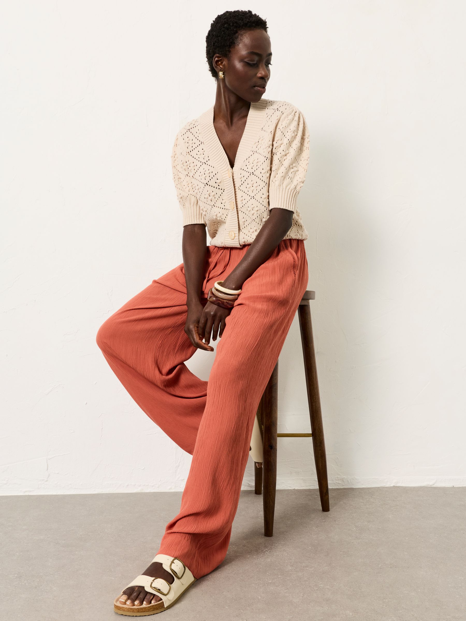 Melissa Orange Palazzo Trousers - Image 4 of 6