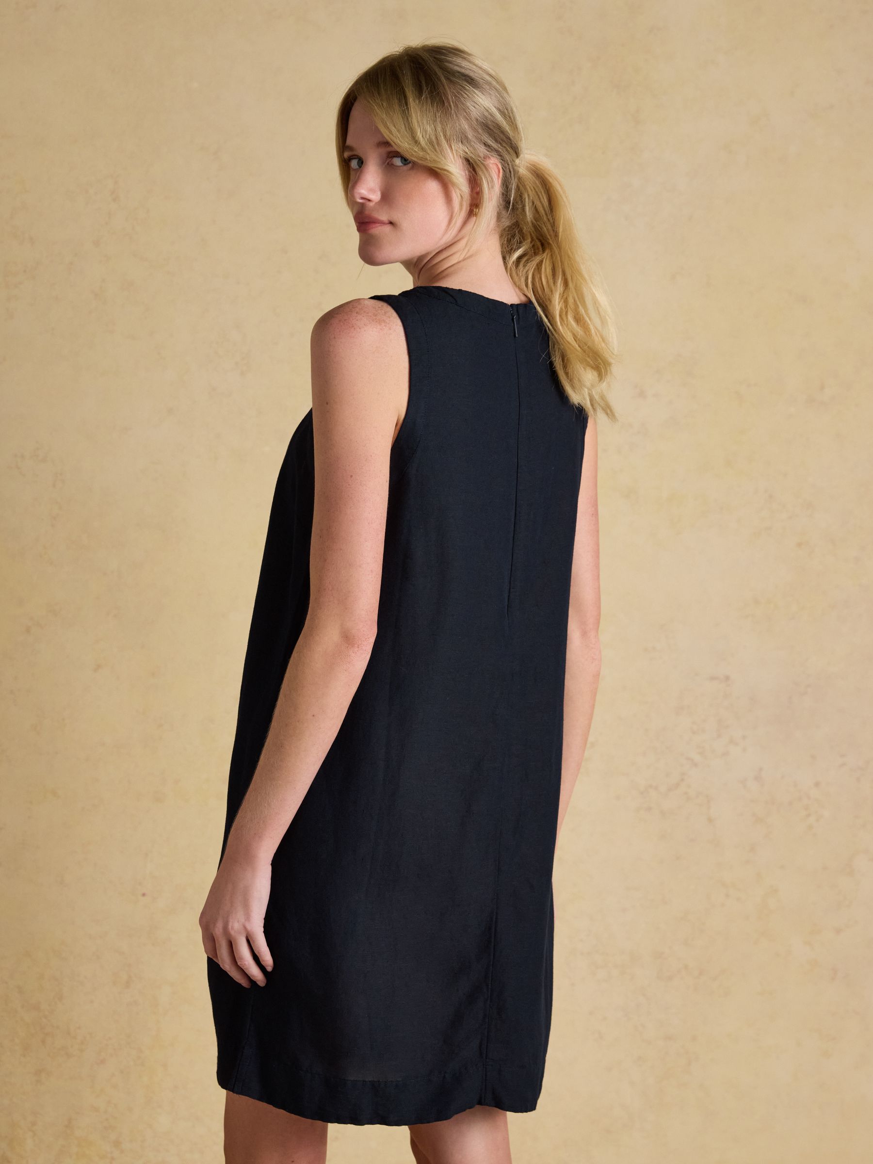 Delphine Navy Blue Shift Dress - Image 2 of 6