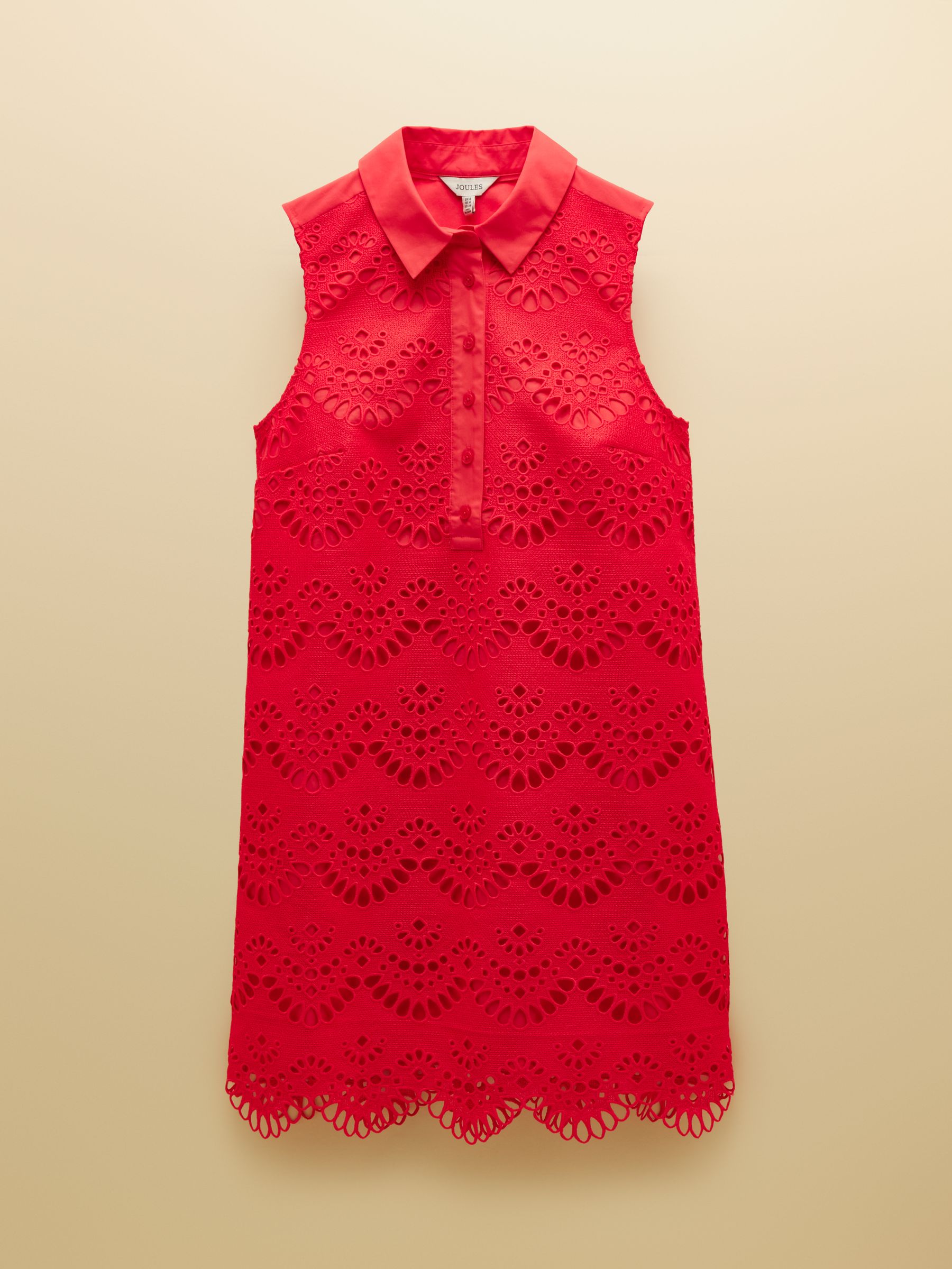 Taylor Red Cayenne Broderie Shift Midi Dress - Image 9 of 9