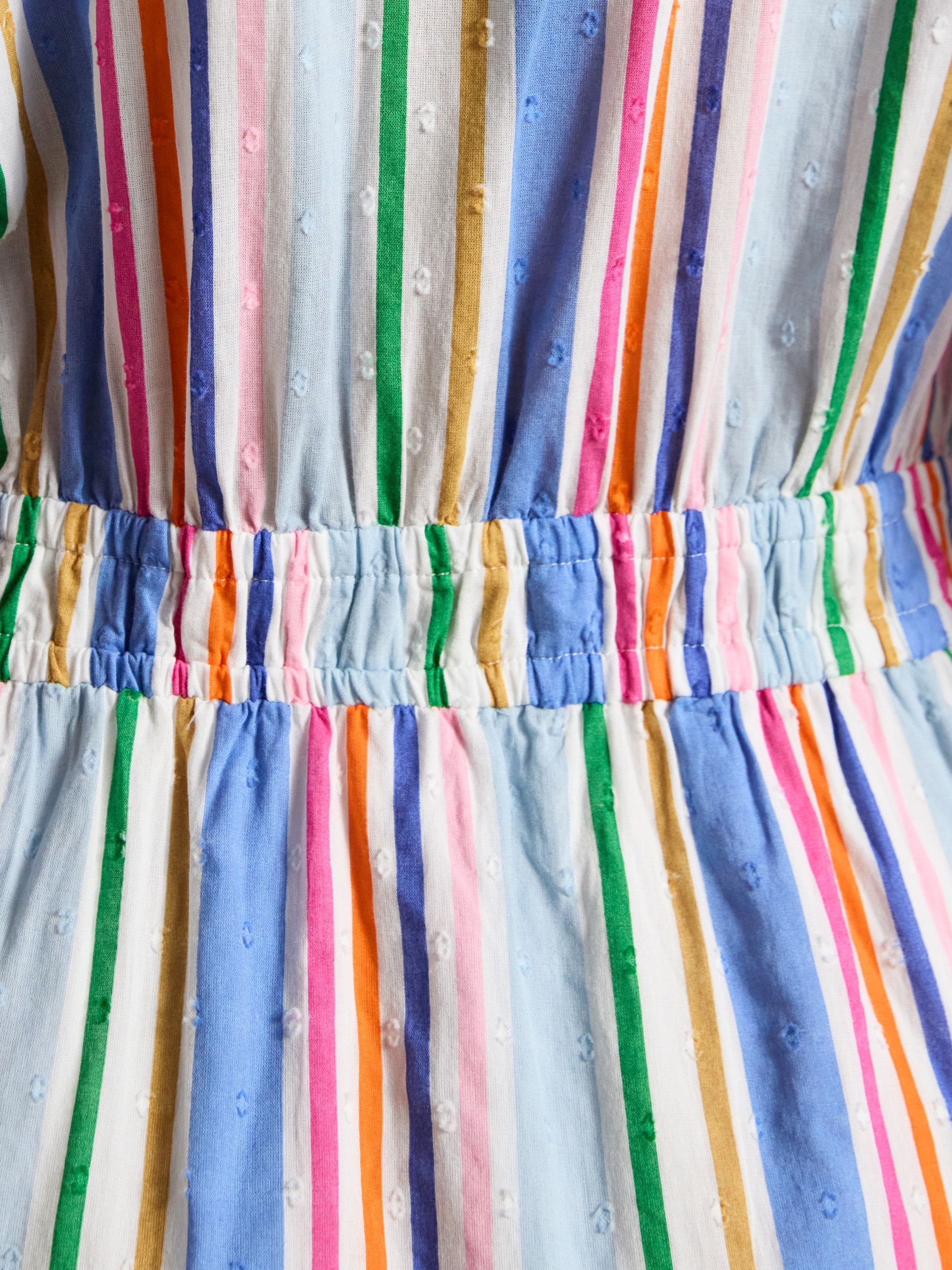 Larissa Multi Striped Tie Neck Midi Dress - Image 8 of 9