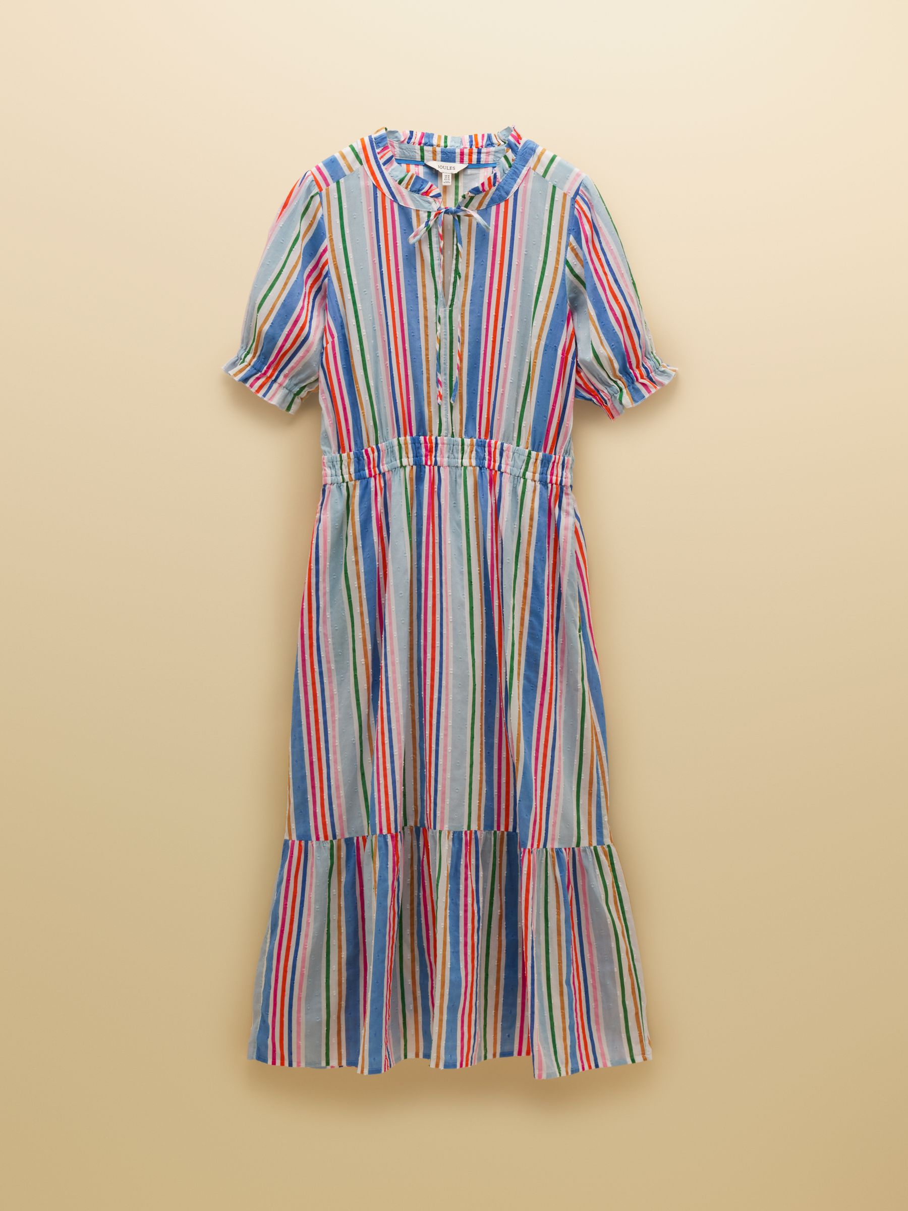 Larissa Multi Striped Tie Neck Midi Dress - Image 9 of 9