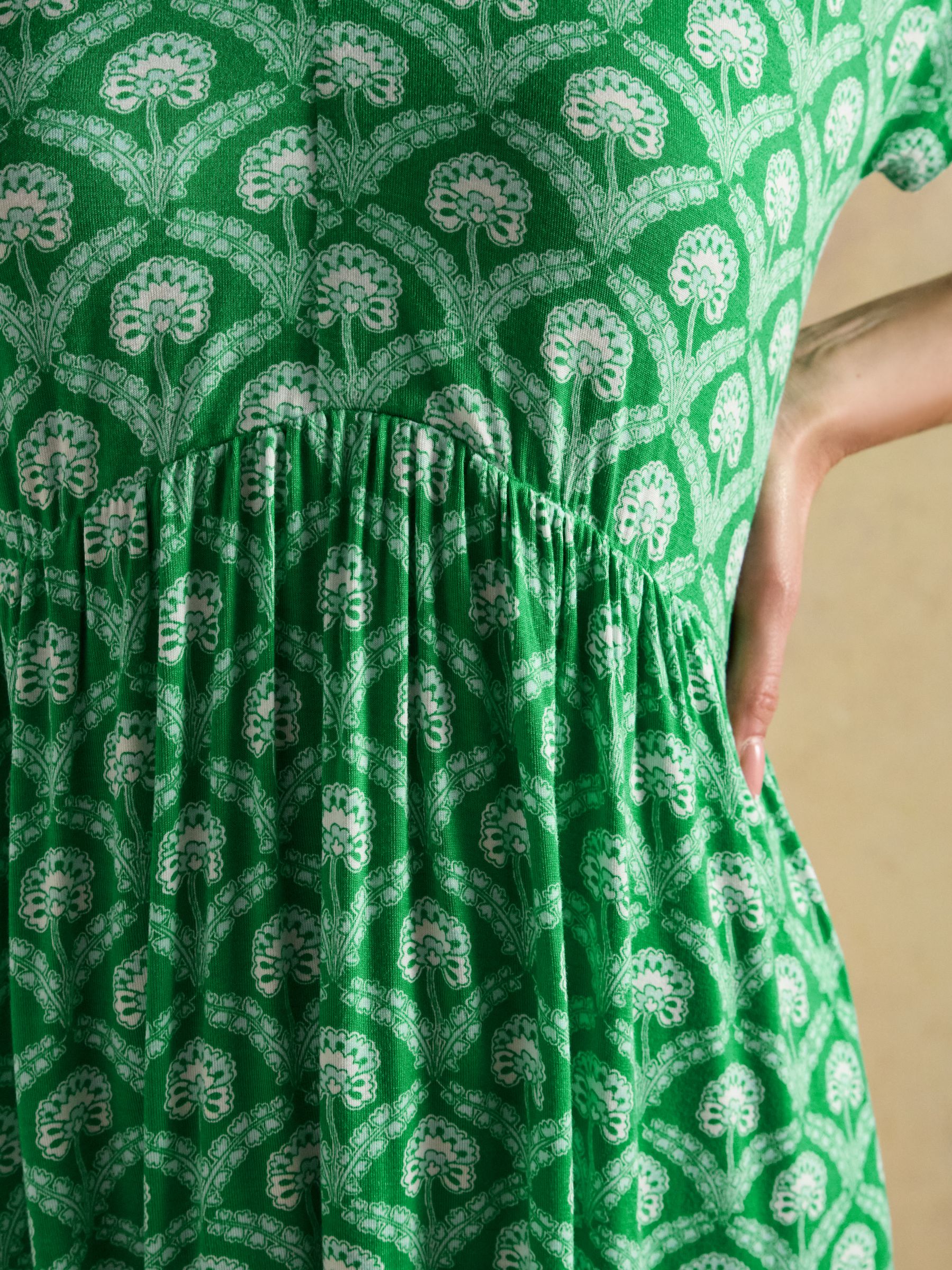 Nia Green & White Foulard Jersey Short Dress - Image 7 of 8