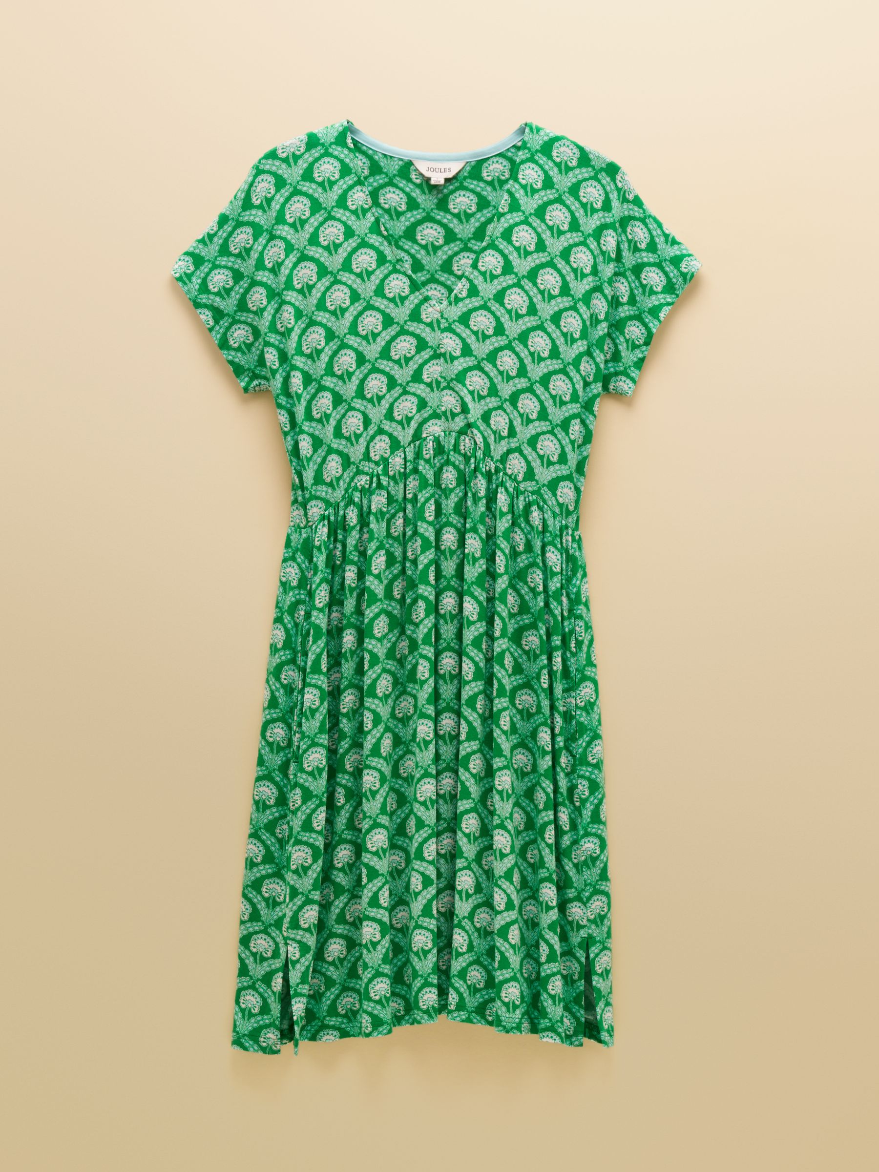 Nia Green & White Foulard Jersey Short Dress - Image 8 of 8 Nia Green & White Foulard Jersey Short Dress - Image 8 of 8