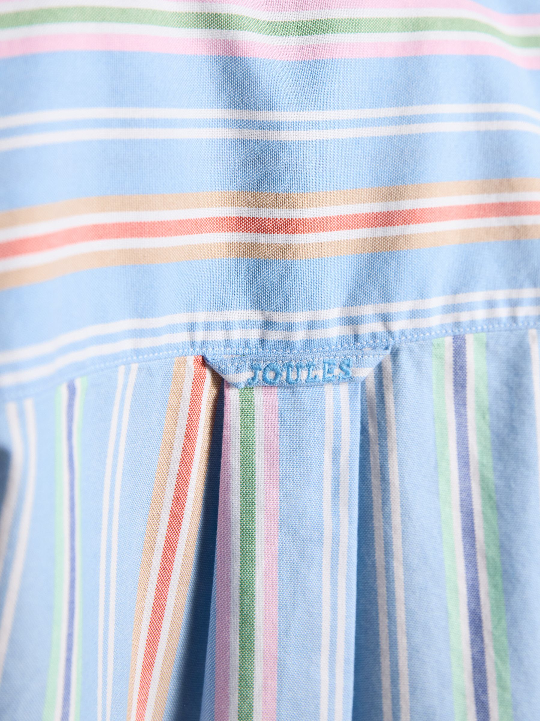 Kiera Blue Stripe Short Sleeve Relaxed Fit Shirt - Image 12 of 13