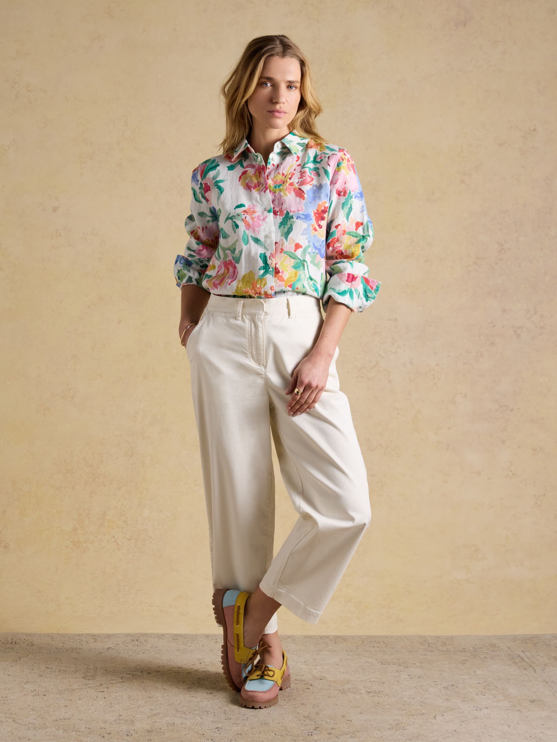 Anna Multi Long Sleeve 100% Linen Shirt - Image 5 of 8