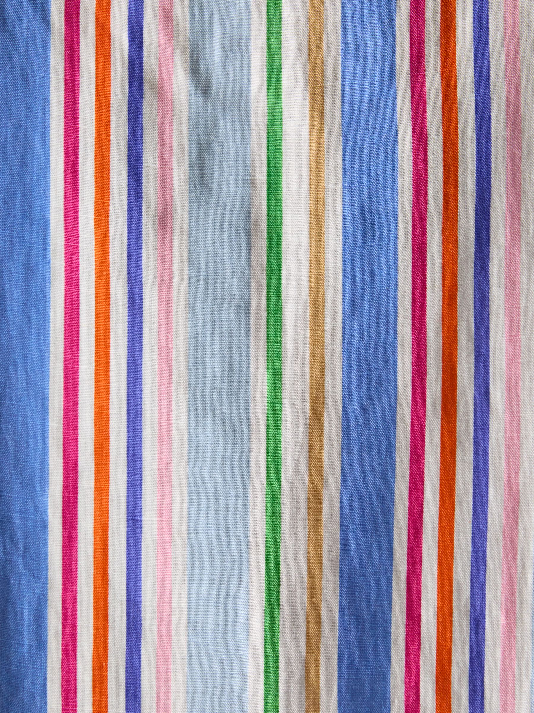 Cove Multi Stripe Round Neck Sleeveless Top with Linen - Image 5 of 9
