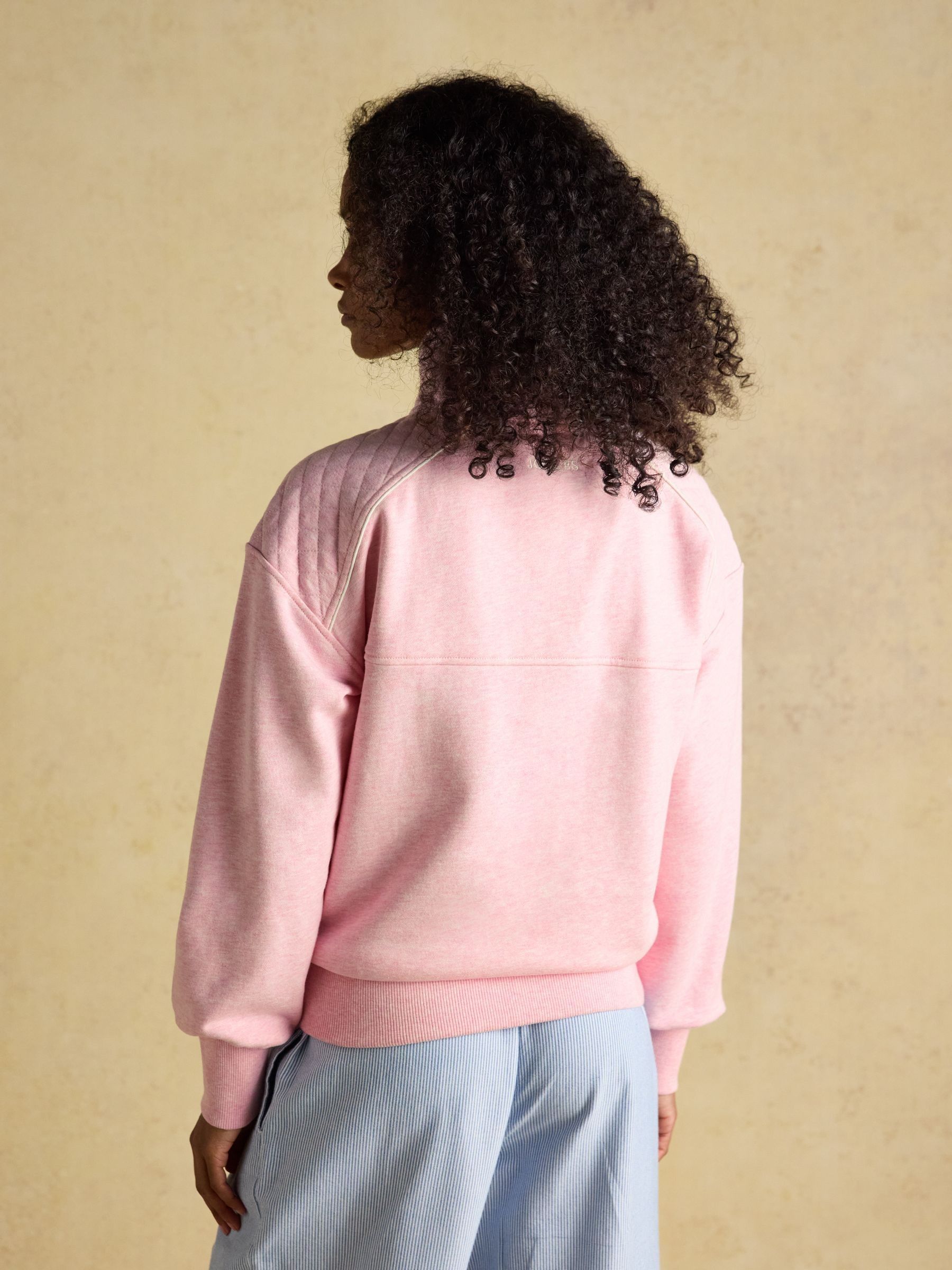 Pink Embroidered Quarter Zip Sweatshirt - Image 2 of 9