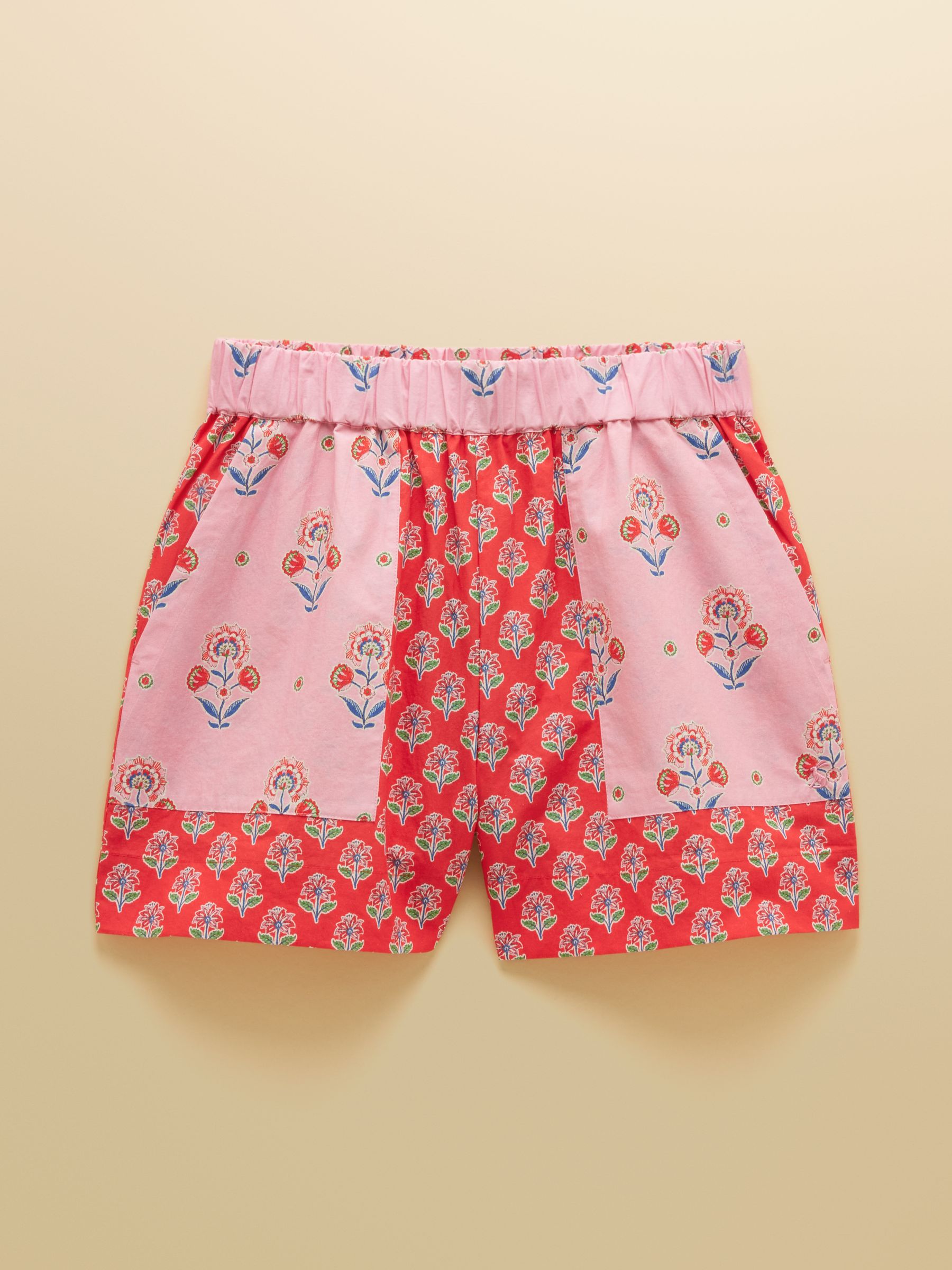 Iris Pink and Red Hotchpotch Printed Shorts - Image 8 of 8