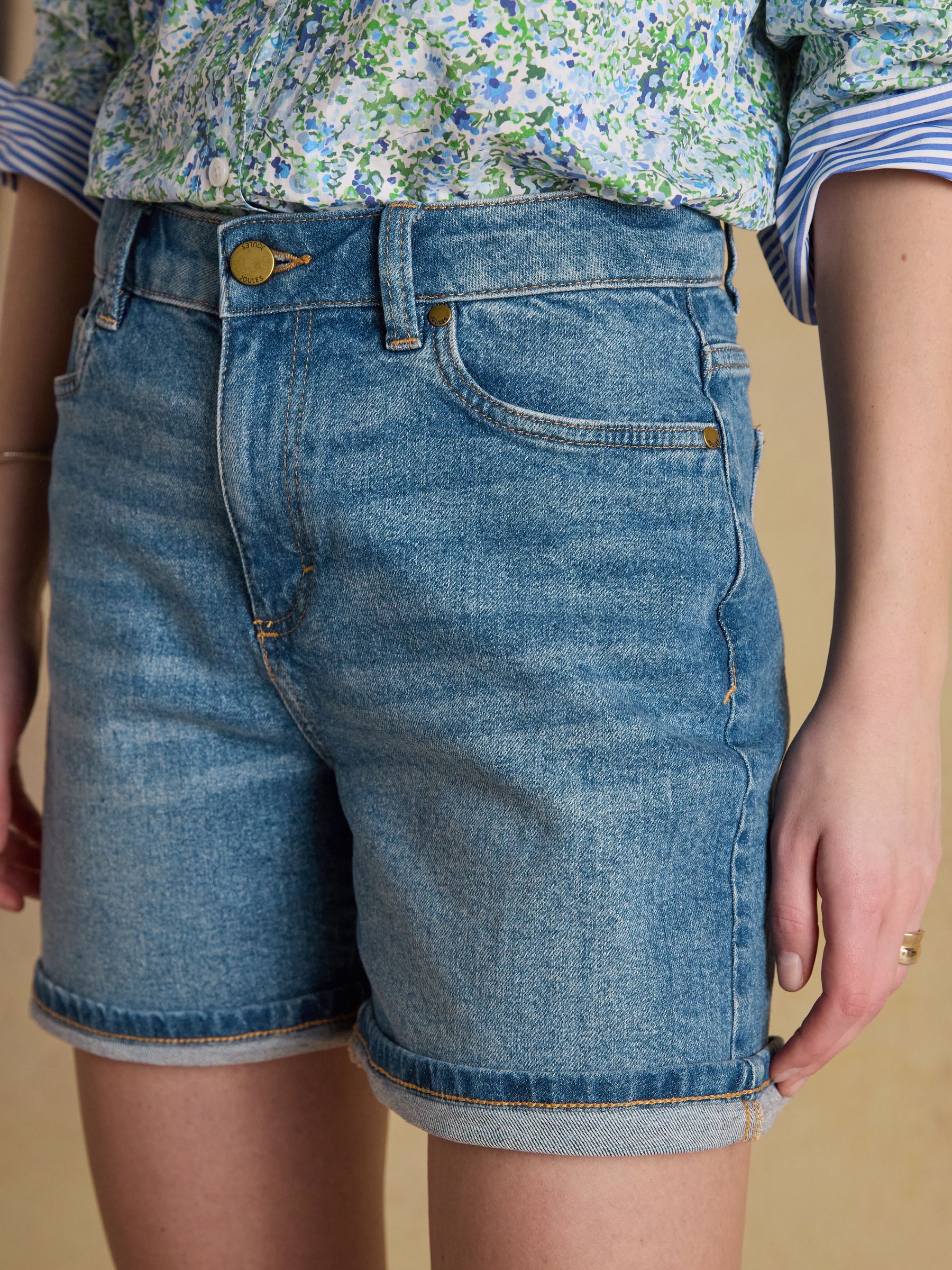 Mid Indigo Blue Denim Shorts - Image 4 of 8