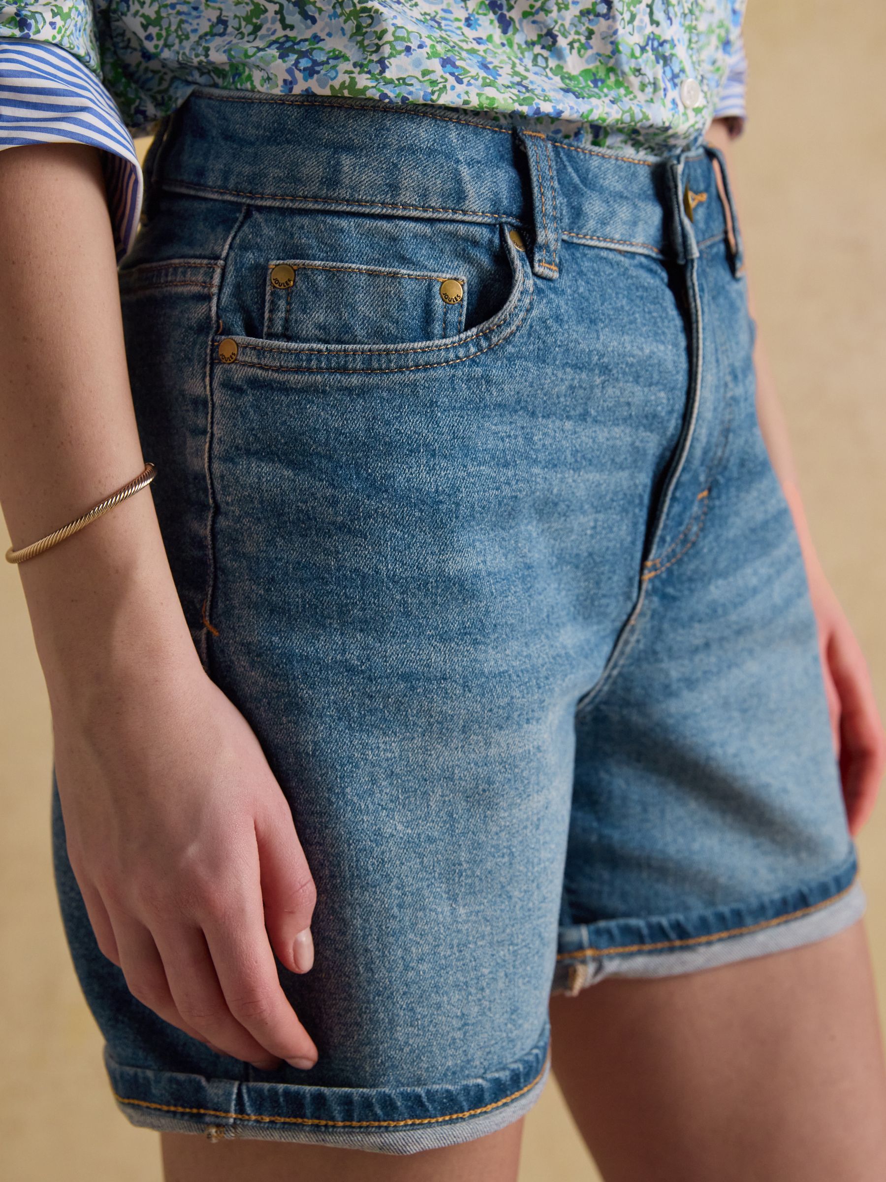 Mid Indigo Blue Denim Shorts - Image 7 of 8