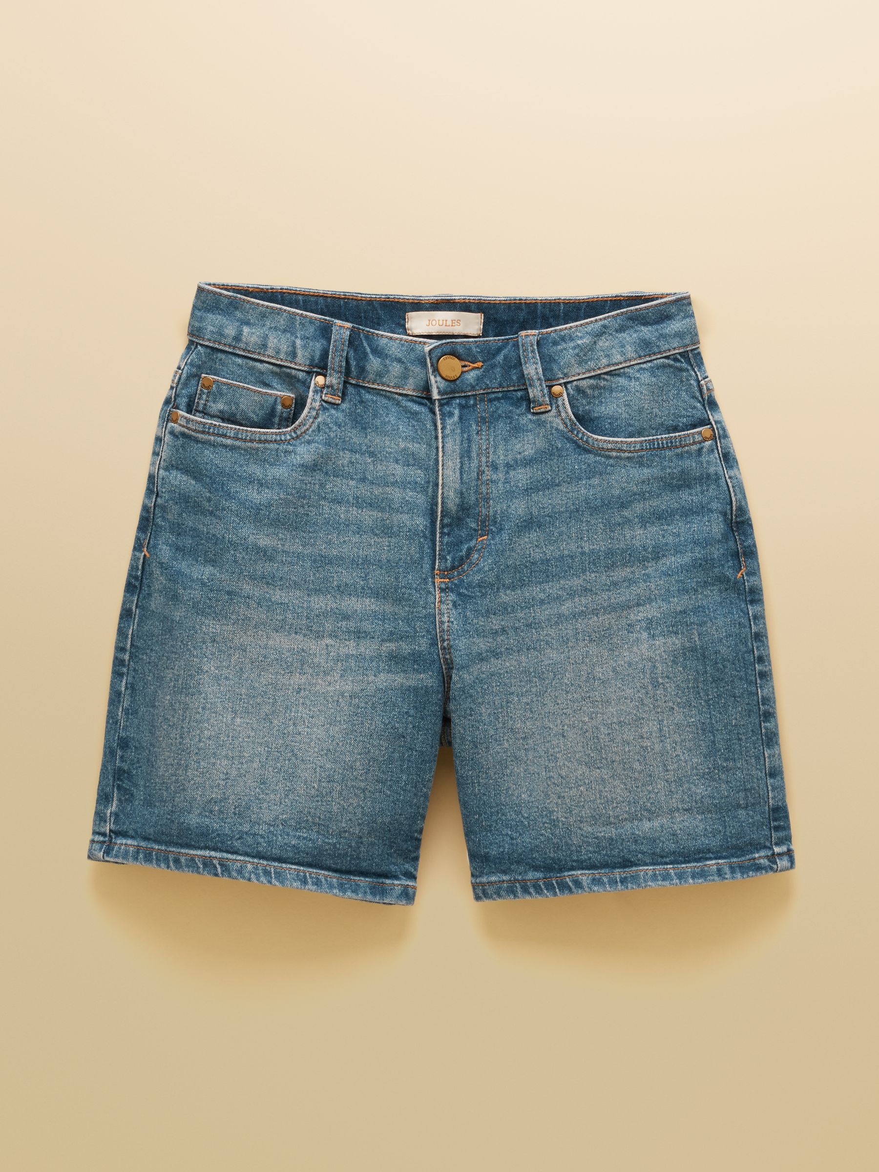 Mid Indigo Blue Denim Shorts - Image 8 of 8 Mid Indigo Blue Denim Shorts - Image 8 of 8