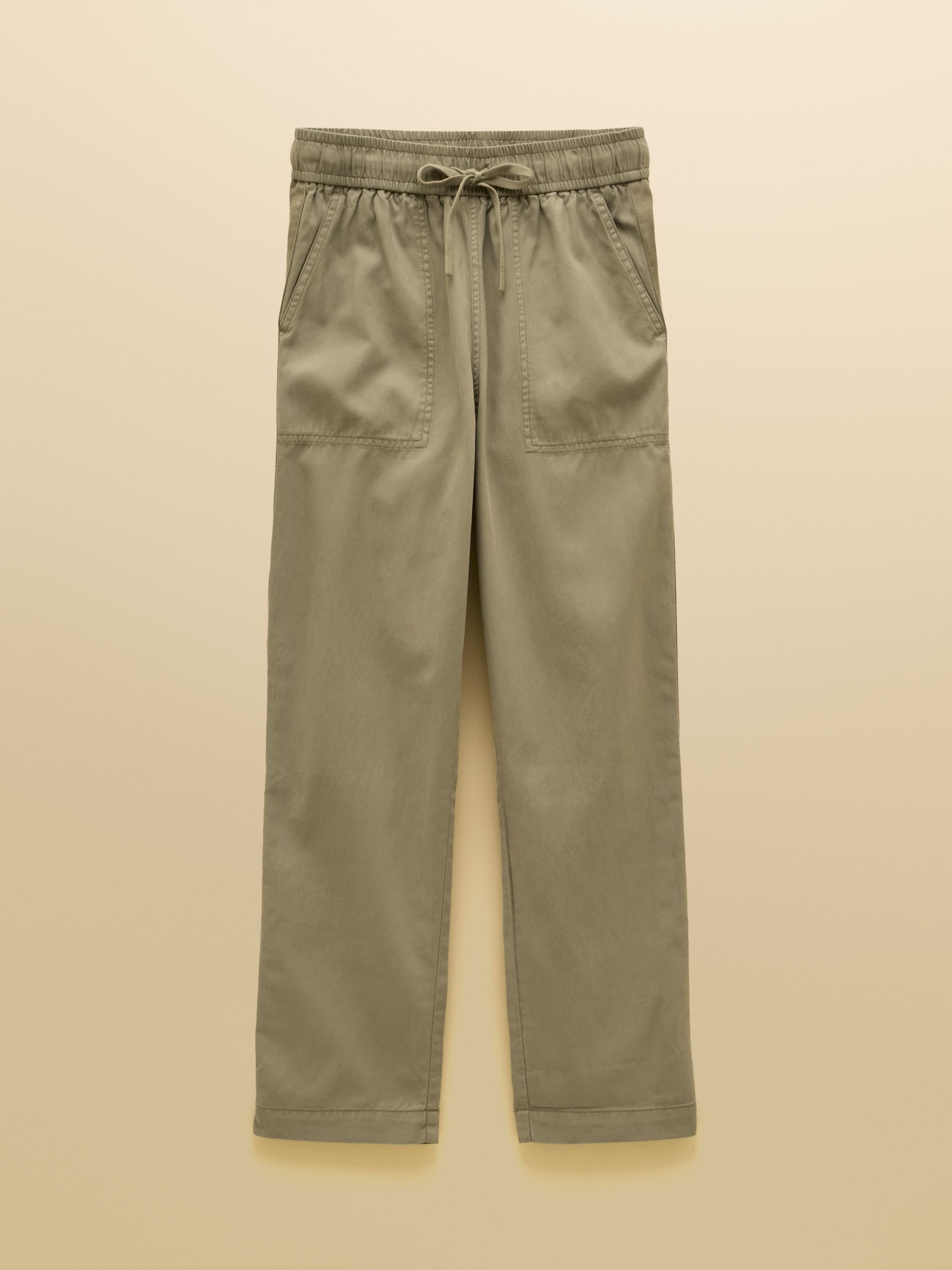 Khaki Green Relaxed Chino Tapered Trousers - Image 8 of 8