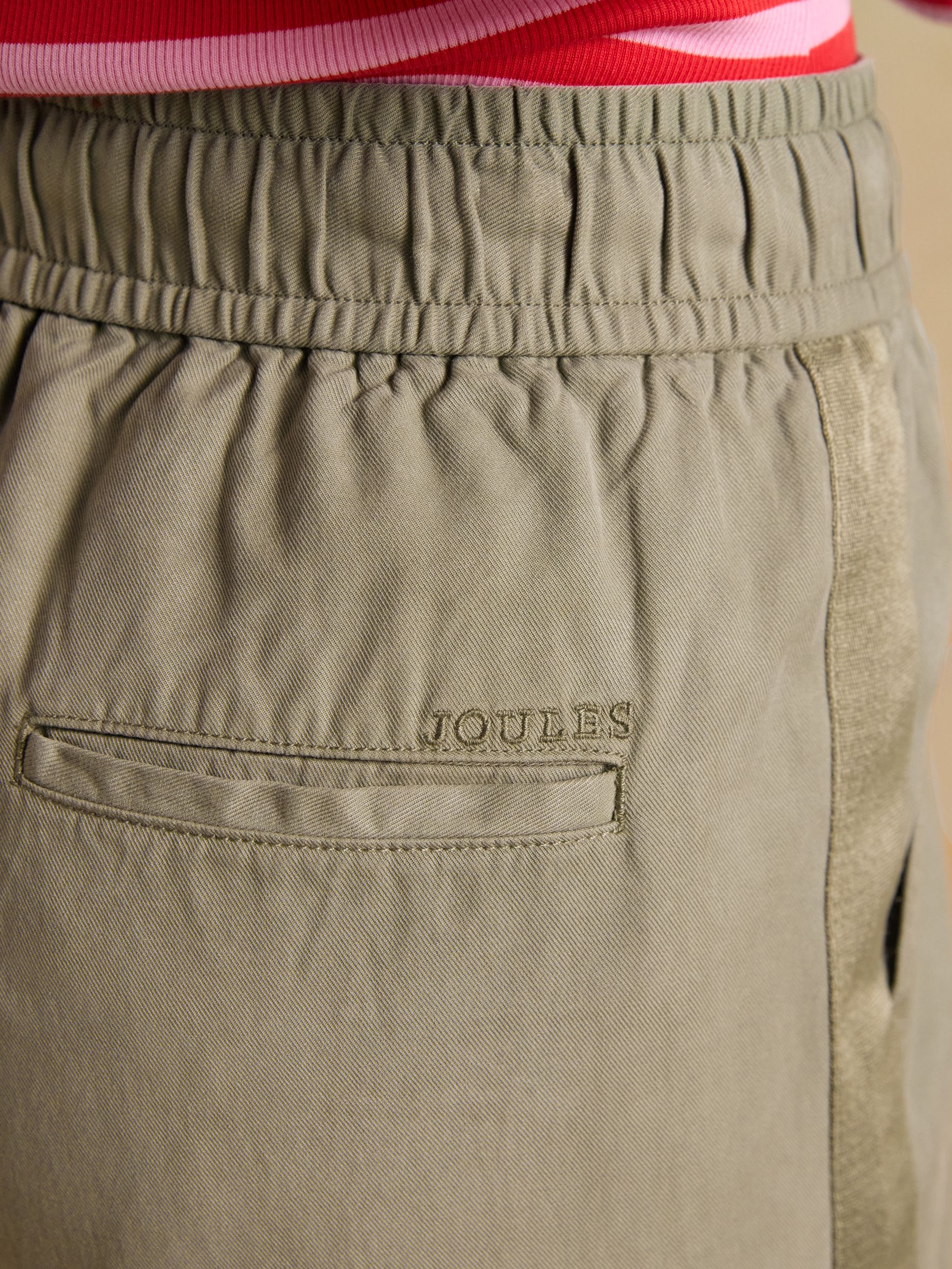 Khaki Green Relaxed Chino Tapered Trousers - Image 9 of 10
