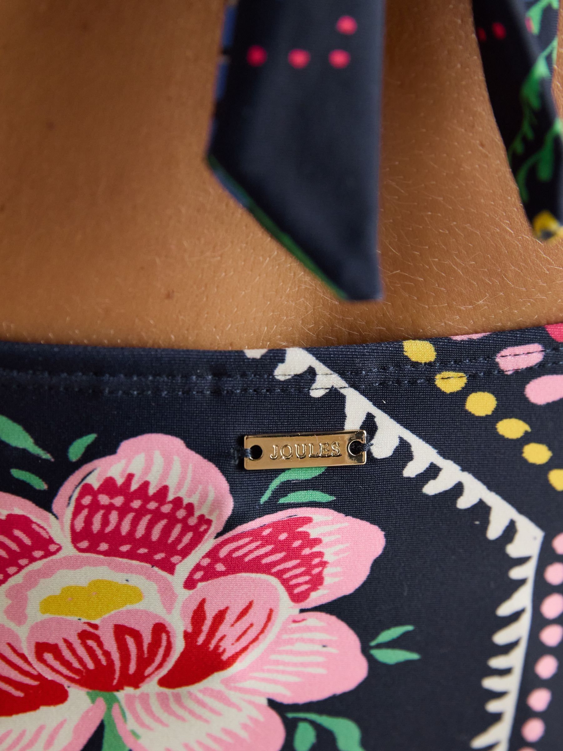 Jasmine Navy Floral Halterneck Swimsuit - Image 7 of 8