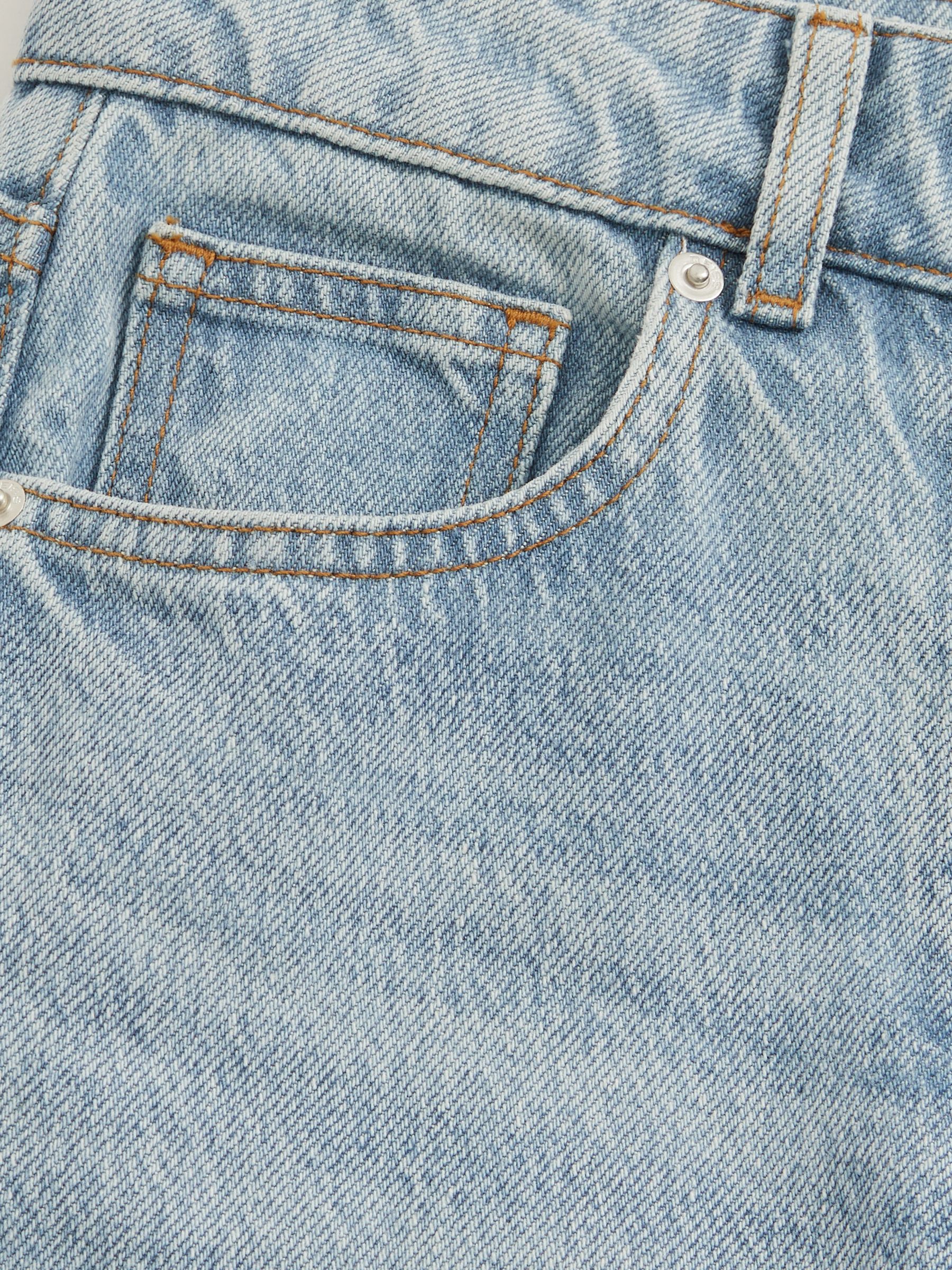 Petite Mid-Rise Straight-Leg Jeans in Pale Blue - Image 8 of 9