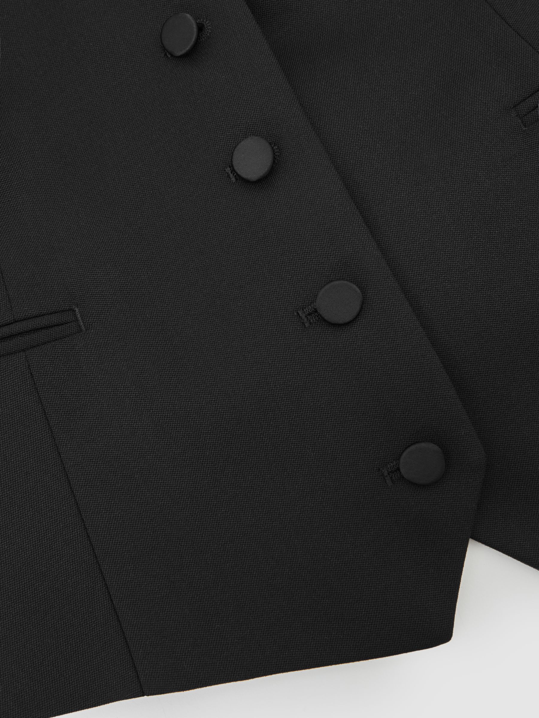 Atelier Wool-Blend Tuxedo Waistcoat in Black - image 3